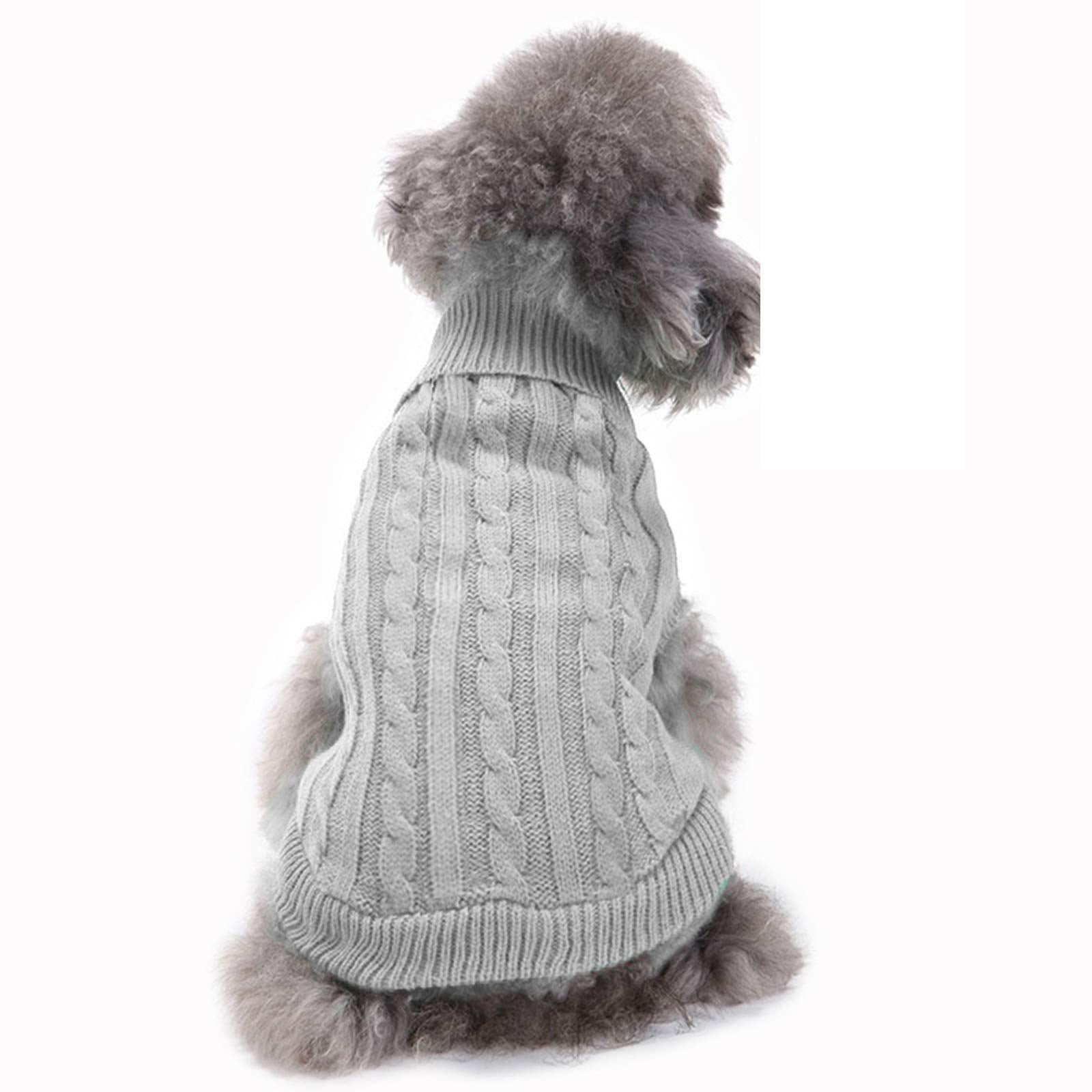 Dog Sweater, Warm Pet Sweater, Dog Sweaters For Small Dogs Medium Dogs Large Dogs, Cute Knitted Classic Cat Sweater Dog Clothes Coat For Girls Boys Dog Puppy Cat (Xx-Small, Grey)