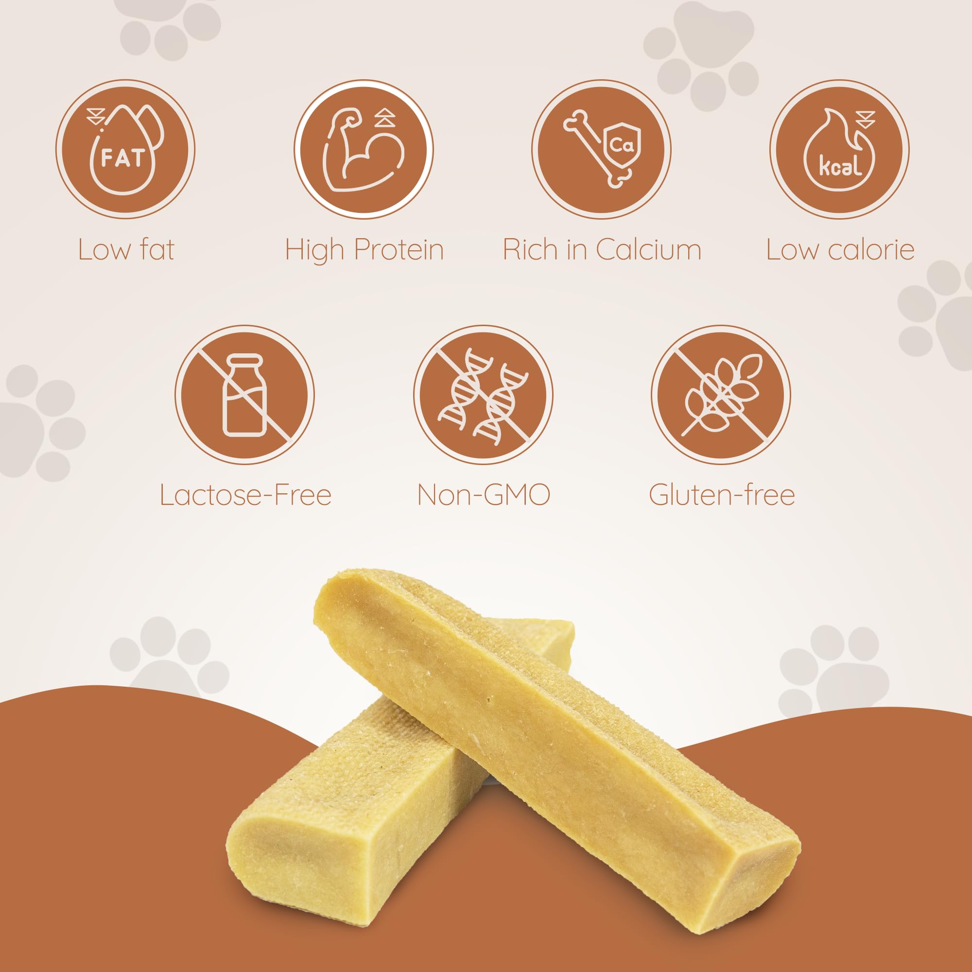 Wildfang Natural Yak Chews for Dogs, Hard Yak Cheese Dog Chews from Cow Milk - 3 Pack Cheese Yak Chews for Large Dogs & Small Do
