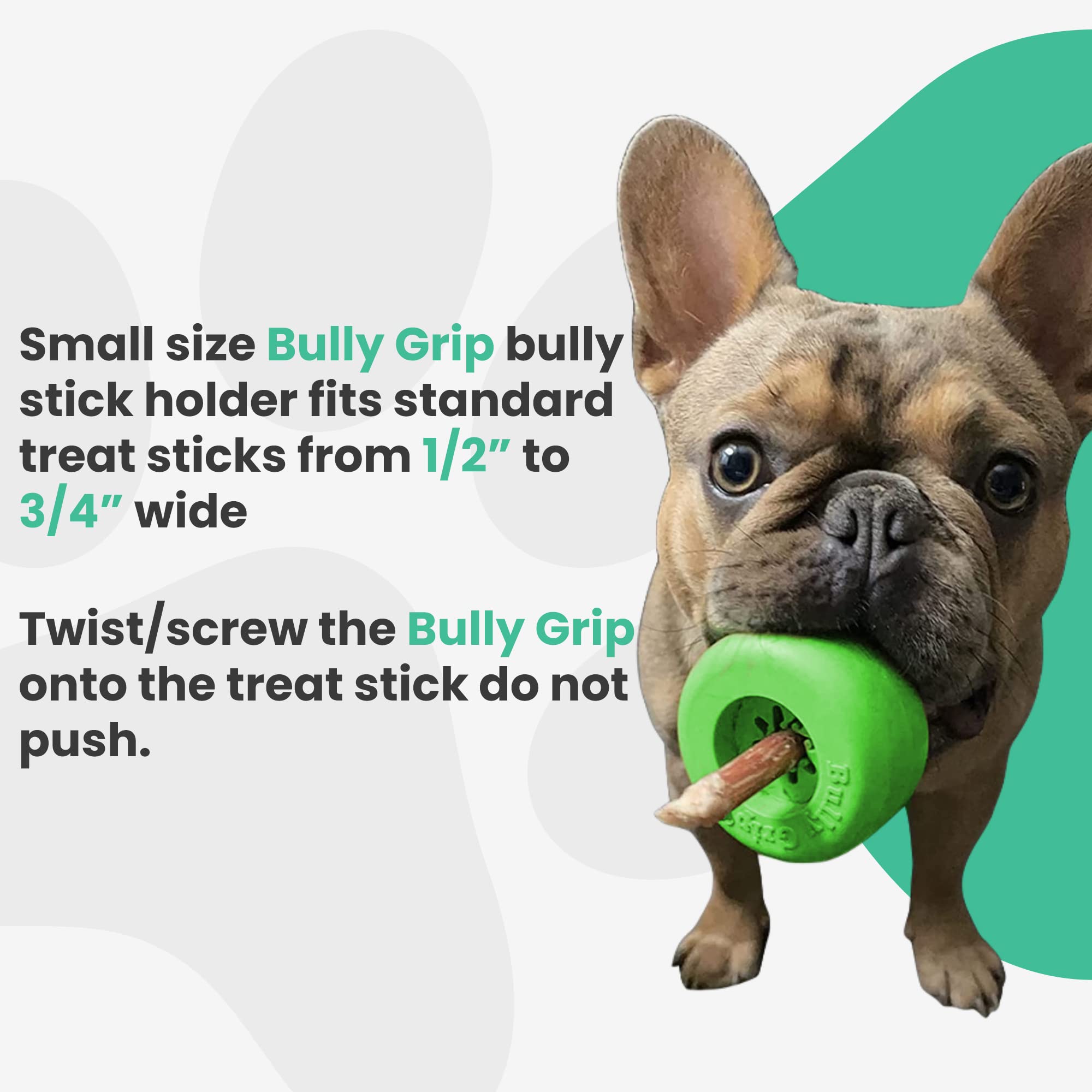 Bully Stick Holder for Dogs - Small Size - Interactive Dog Toy, Dog Treat Holder, Slow Feeder, Treat Dispenser, Chew Toy and Dog