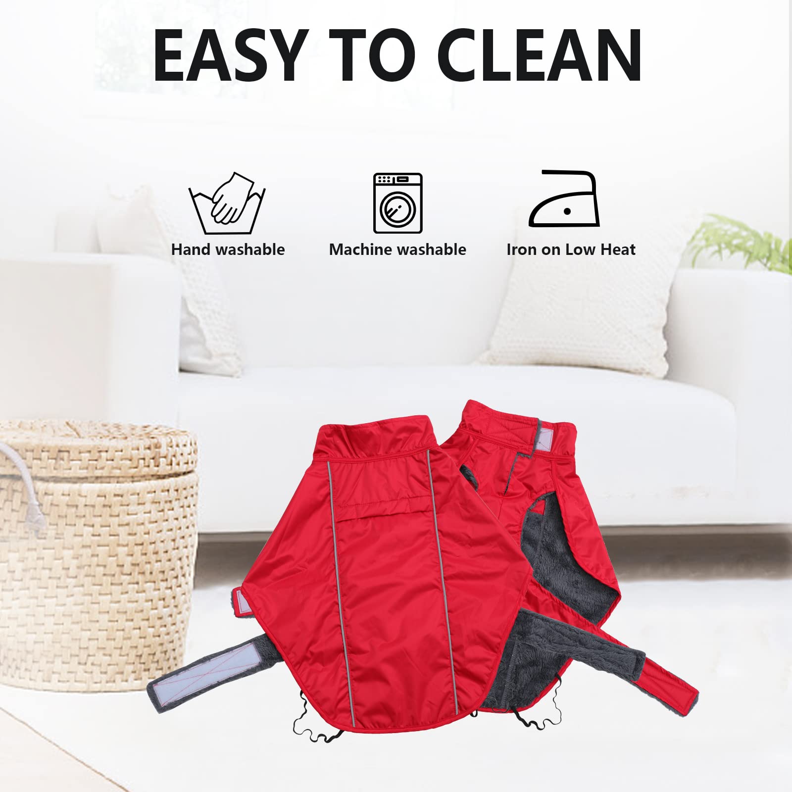 Dachshund Coat Waterproof, Perfect For Dachshund Sausage, Puppy Winter Jacket With Padded Fleece Lining, Outdoor Dog Clothing With Adjustable Bands And Underbelly Protection - Red - S