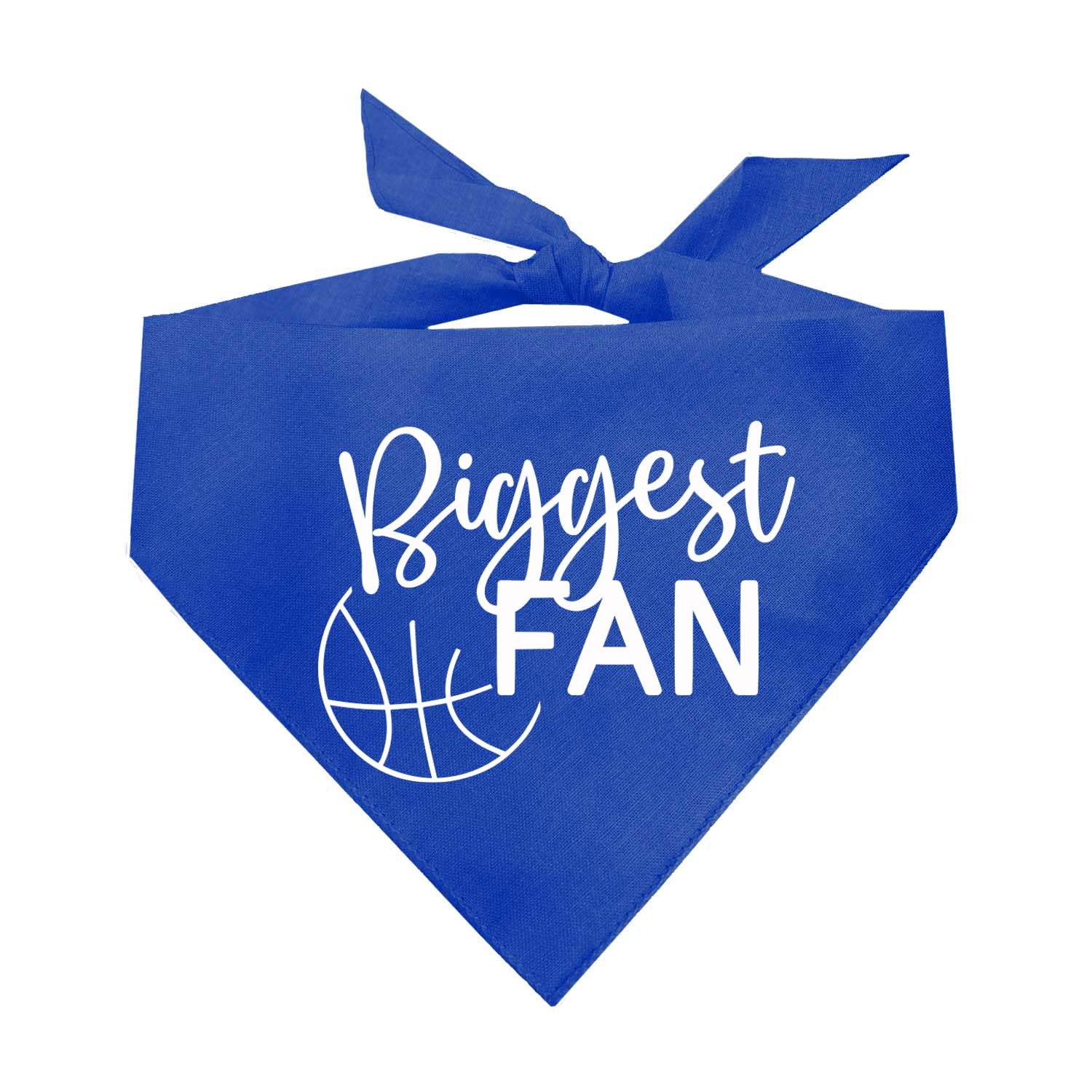 Biggest Fan Basketball Dog Bandana (Royal, Xs 541)