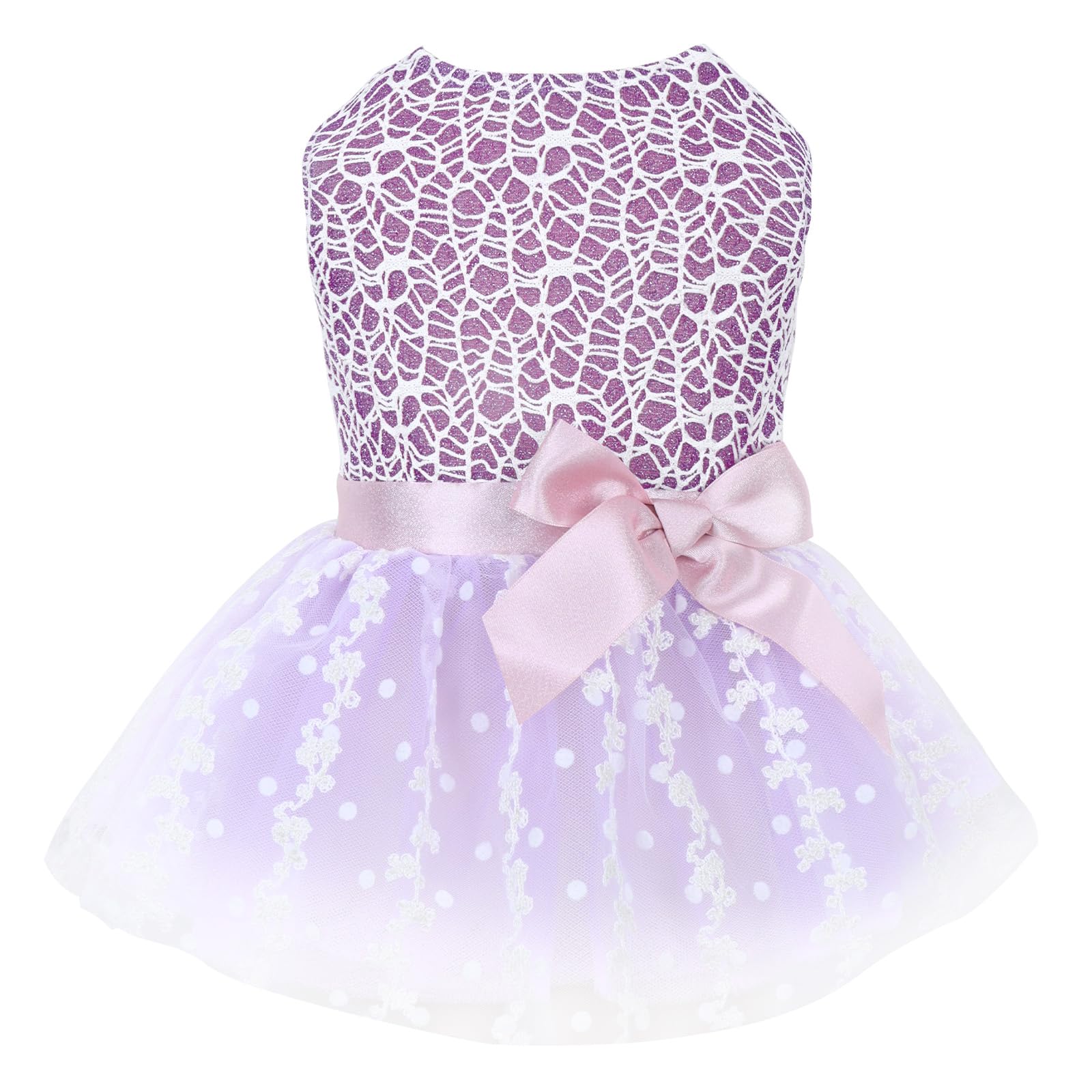 Cutebone Dog Birthday Dress Girl Puppy Skirt Tutu Cat Wedding Outfit Pet Party Clothes For Small Dogs Costume Dd14S