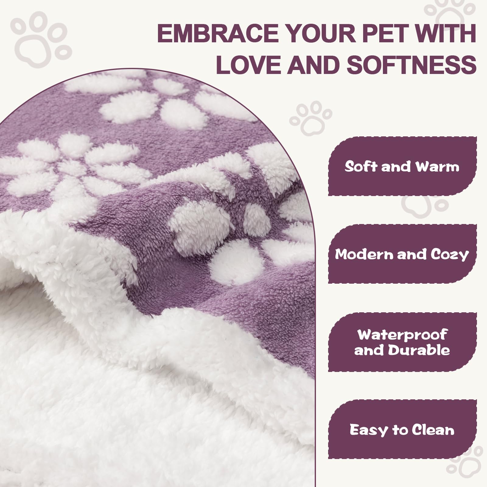 Yaning Waterproof Blanket For Dog Puppy Cat, Cute 3D Textured Flower Dog Blanket For Bed Couch Sofa, Soft Liquid Pee Proof Pet F