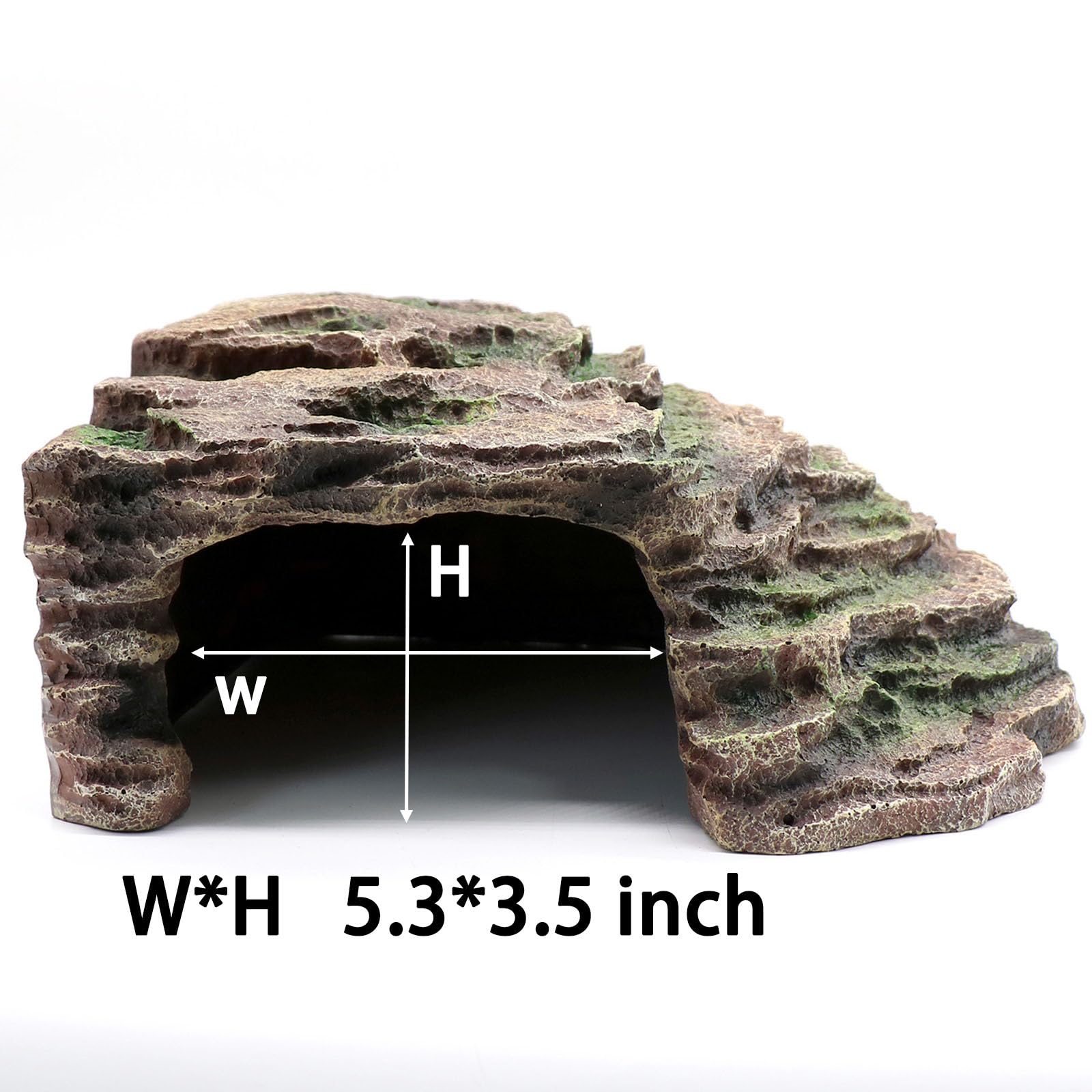 Large Reptile Hide Shale Scape Step Ledge, Reptile Cave Hideout, Bearded Dragons Accessories, Basking Rocks for Bearded