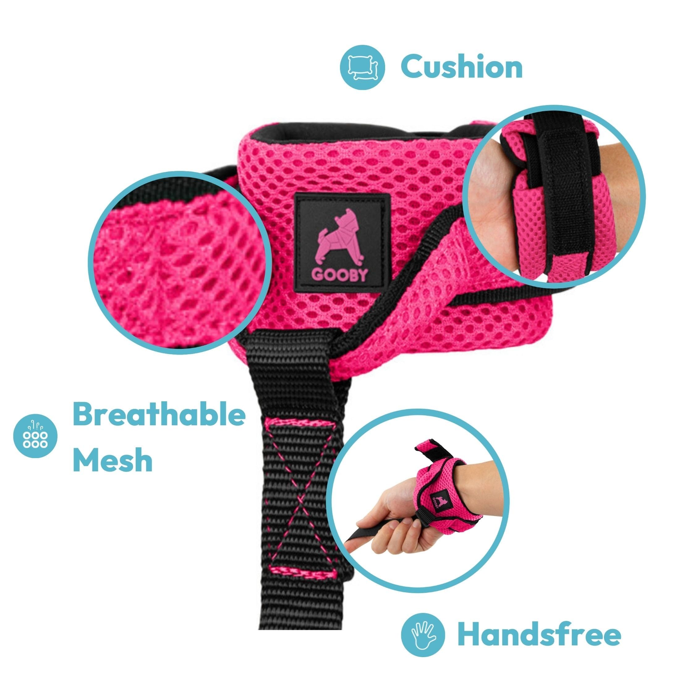 Gooby Soft Mesh Wrist Band Surfer Leash - Purple, 6 Ft - Comfortable Hands Free Leash With Elastic Band For Small, Medium And Large Dogs