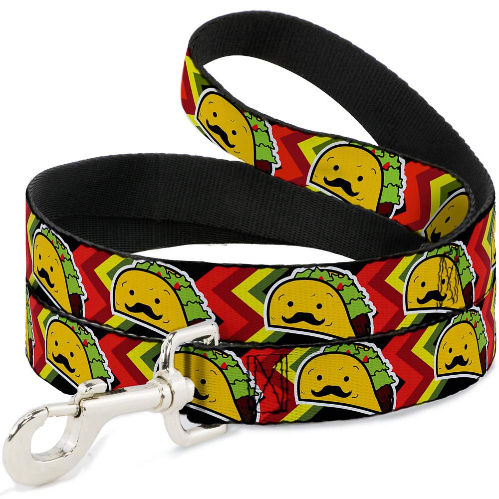 Buckle-Down Pet Leash - Taco Man - 6 Feet Long - 1'' Wide