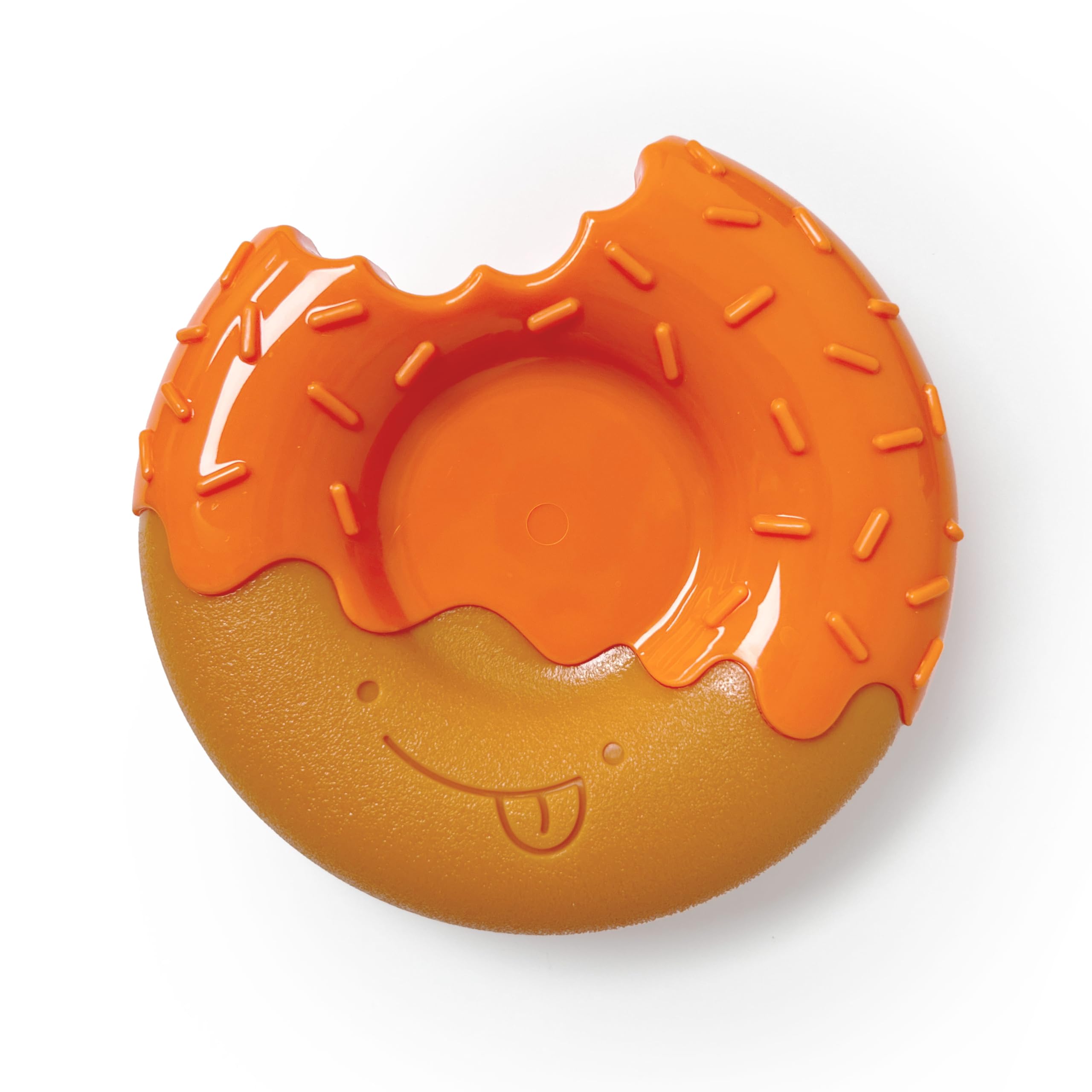 Nylabone Limited Edition 70th Birthday Donut Power Chew Toy for Dogs, Durable & Tough Dog Toys for Aggressive Chewers, Pumpkin &