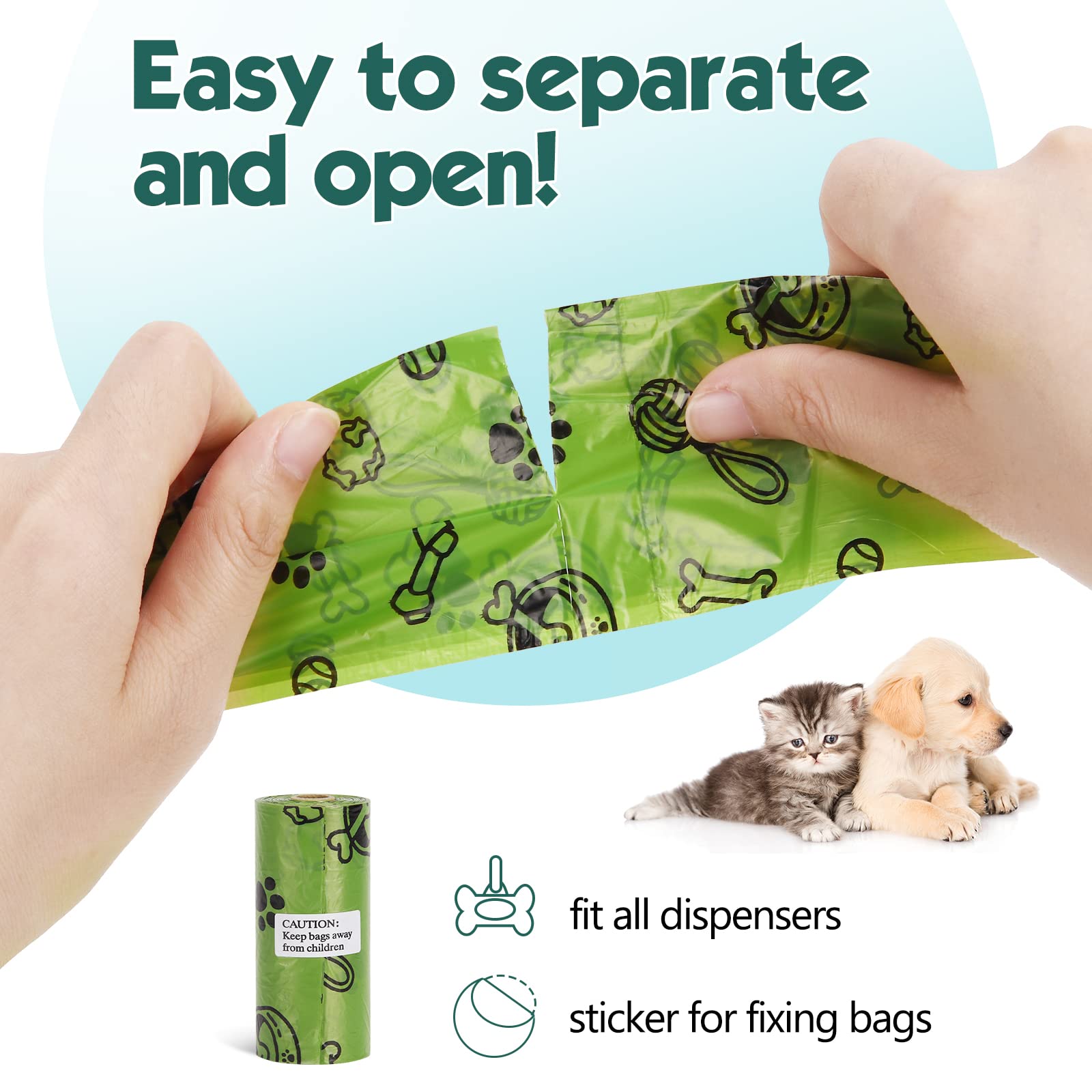 Tvood 1080 Dog Poop Bags Bulk Value Pack, Strong Leak-Proof Doggie Bags For Poop, Dog Waste Bag Refill Rolls For Dogs(Scented)