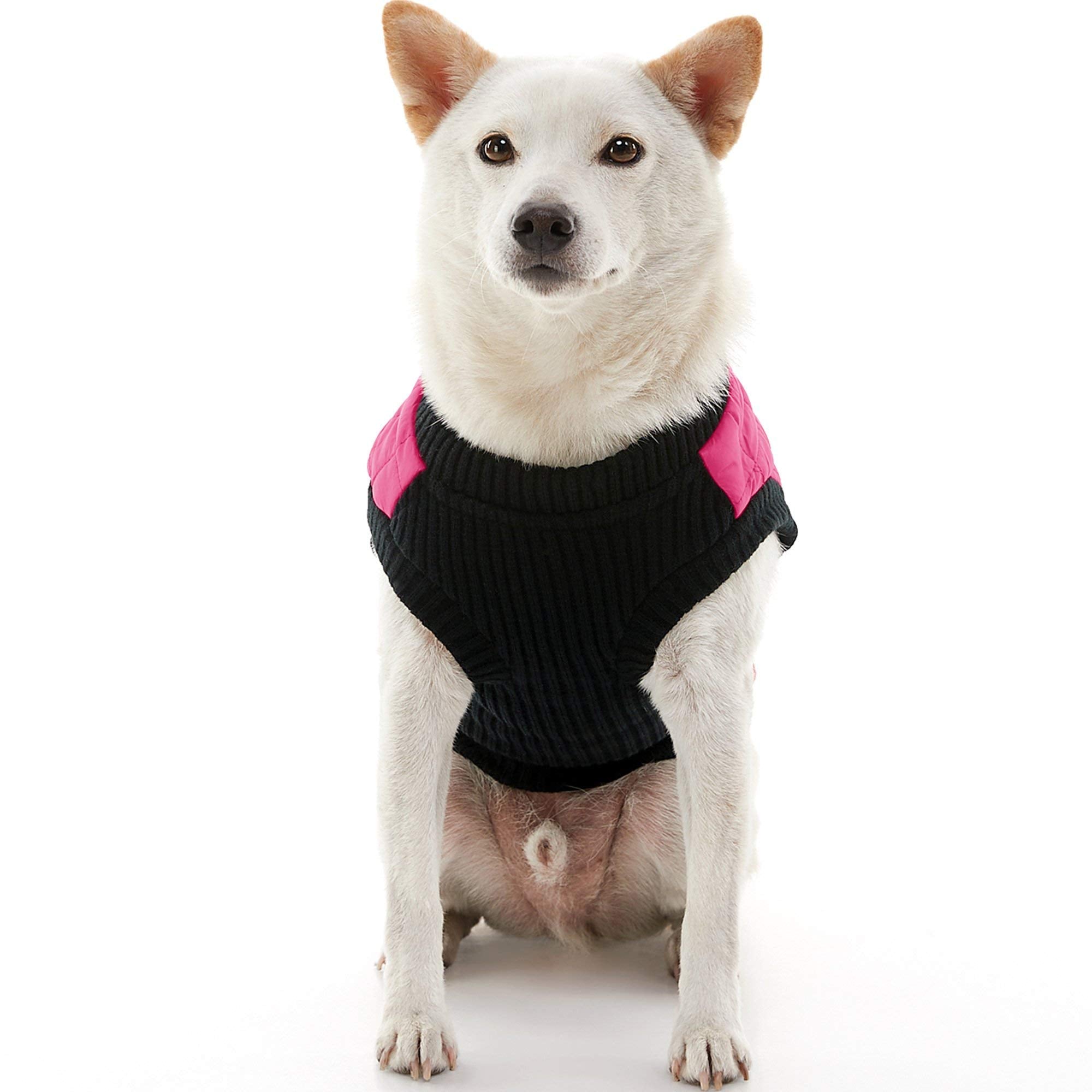 Gooby Fashion Vest Dog Jacket - Pink, Medium - Warm Zip Up Dog Bomber Vest With Dual D Ring Leash - Winter Water Resistant Small Dog Sweater - Dog Clothes For Small Dogs Boy Or Medium Dogs