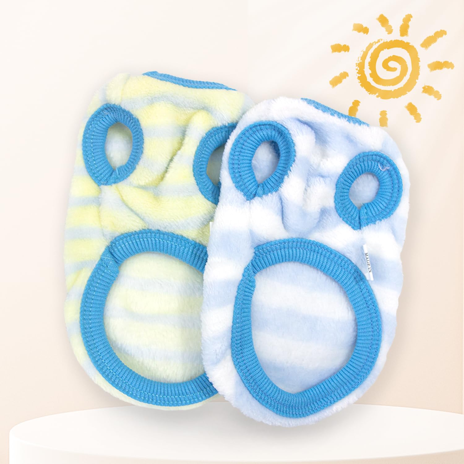 2 Pieces 0.5-0.8lb Teacup Dog Clothes Dog Sweaters for Small Dogs Girl Winter Fleece Dog Clothes Cute Warm Puppy Sweater XXXS XX