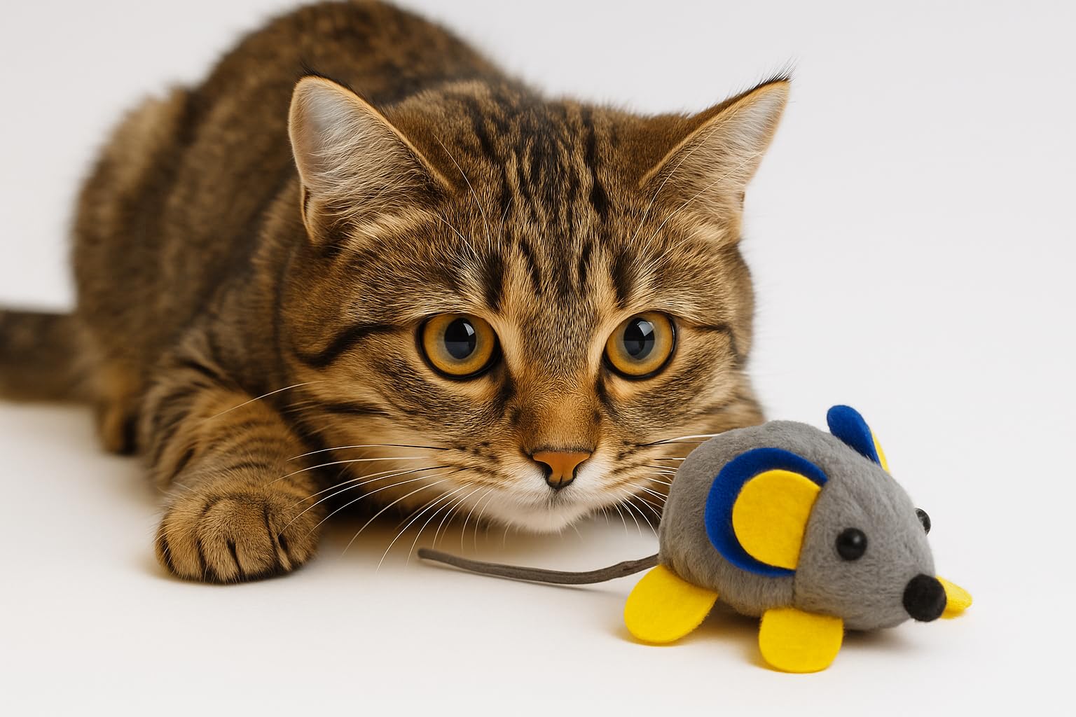 Rvpaws Cat Toy Mouse Fake Cute Funny Shaking Vibrating Interactive Stuffed Plush Mouse Cat Toy Ideal For Chasing And Playing For