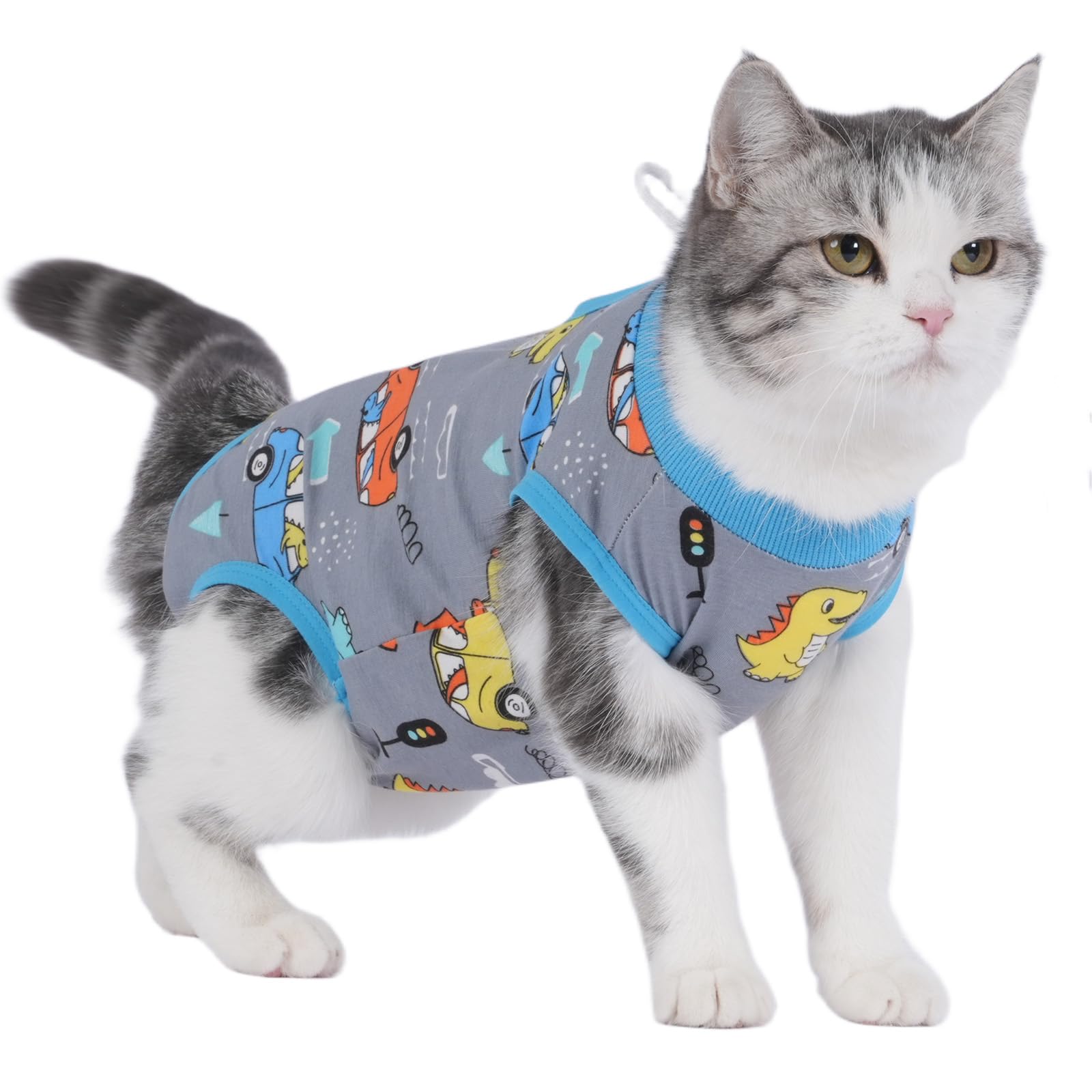 Kzrfojy Cat Surgery Recovery Suit Professional For Surgical Abdominal Wound Or Skin Diseases E-Collar Alternative For Cats After