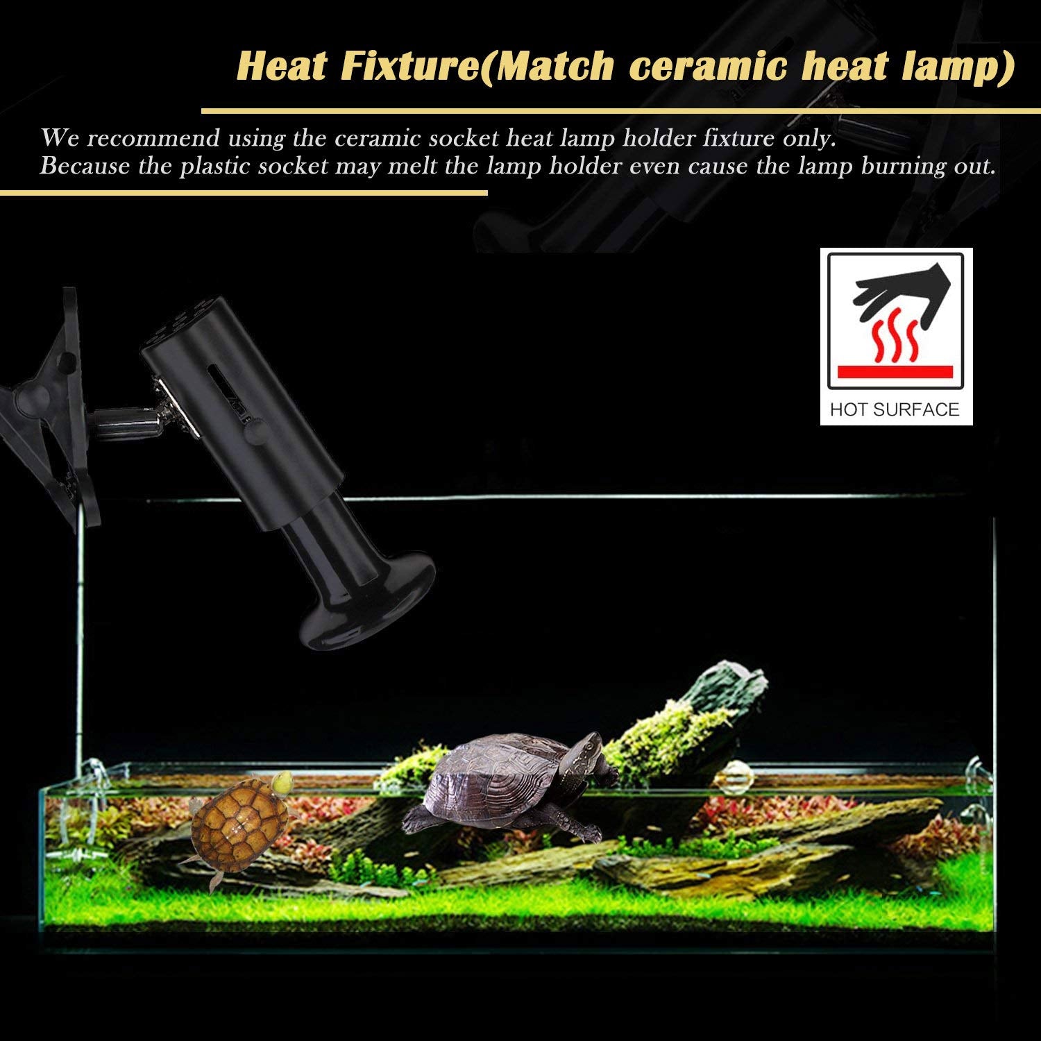 Wuhostam 50W 2 Pack Ceramic Heat Lamp,Black Infrared Bulb Emitter Lamp For Pet Coop Heater Reptile Chicken Lizard Turtle Brooder Bulb Temperature Adjustable No Harm No Light Etl Listed