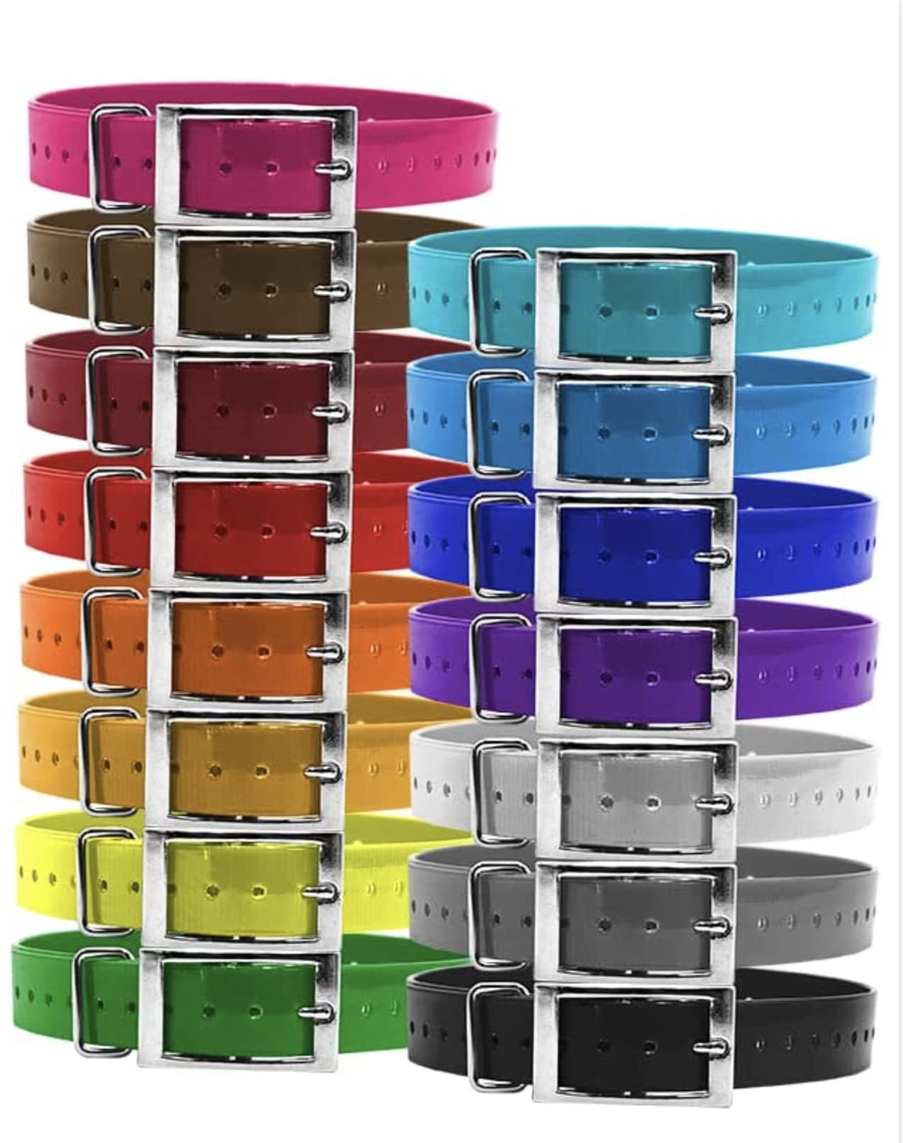 Standard 1 Replacement Dog Collar Straps For Garmin Tt10, Tt15/Tt15X, T5/T5X, And Dc50 (White)