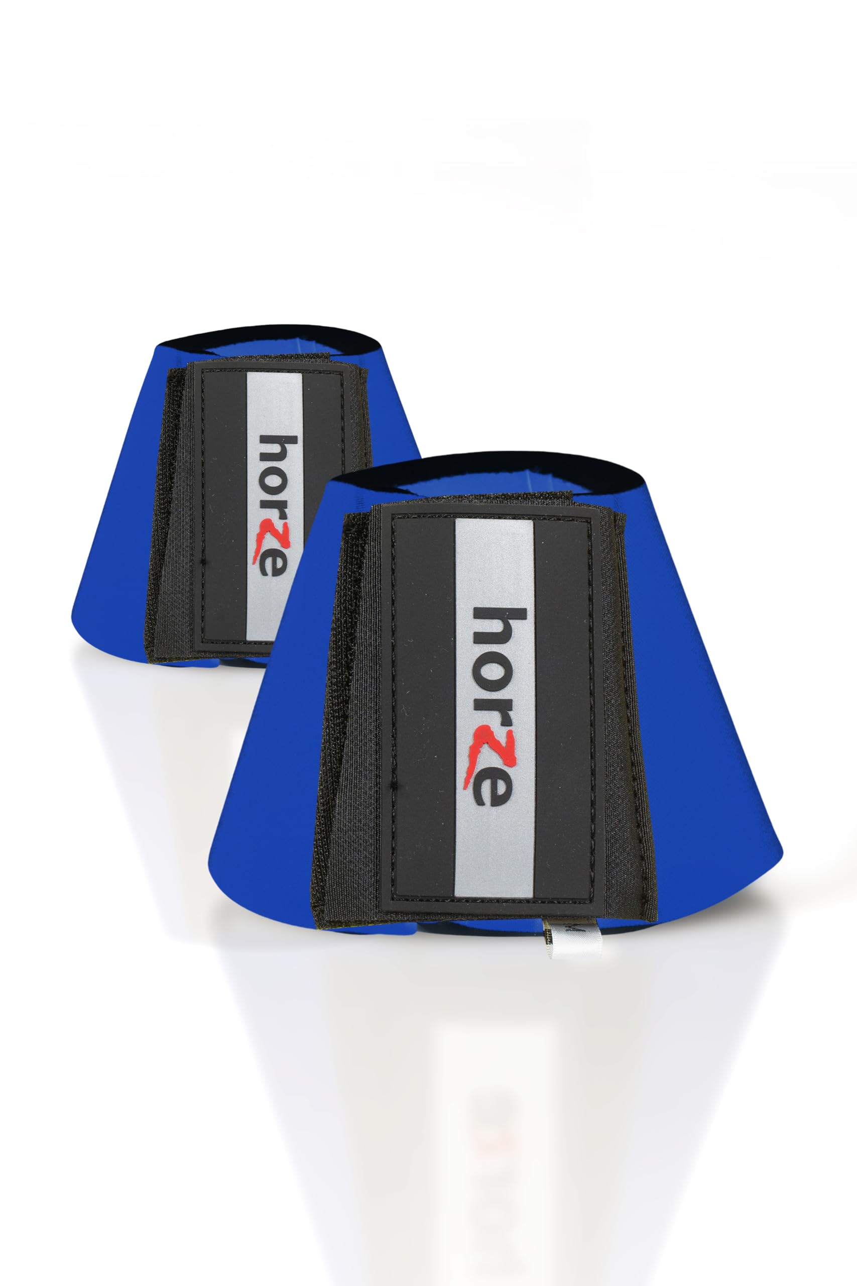 Horze Pro Overreach Bell Boots For Horses | Neoprene Pair - Blue - S