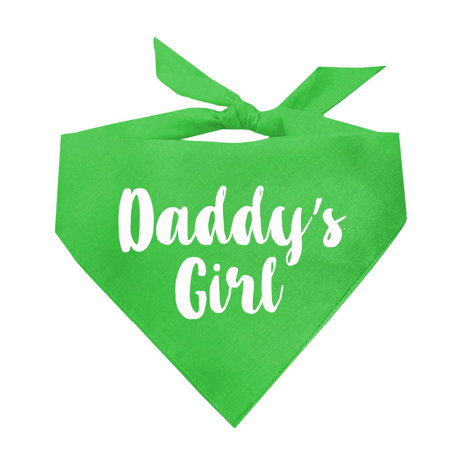 Daddy'S Girl Father'S Day Dog Bandana (Lime Green, Os 5) One Size
