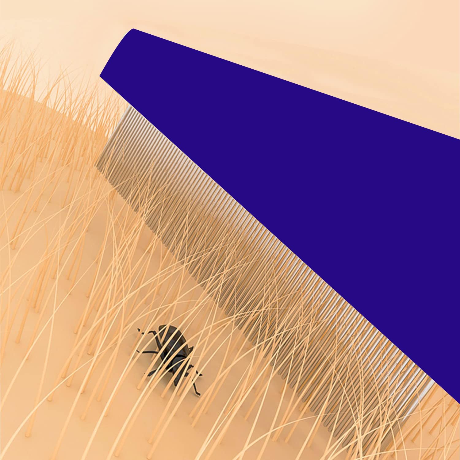 Kopal Flea Combs & Lice Combs For Dogs And Cats, Fine Tooth 3-Pc, Blue