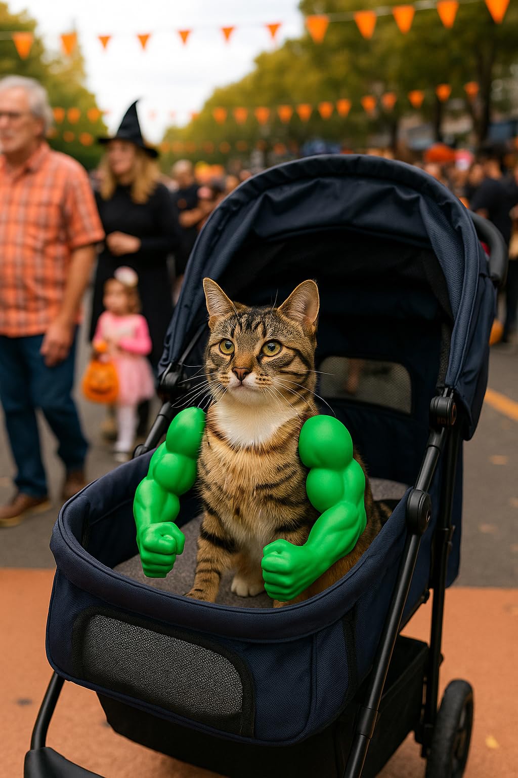 2 Pack Cat Kitten Clothes Costume - Pet Halloween Muscle Arms Costumes Outfits for Cats - Muscular Biceps Apparel