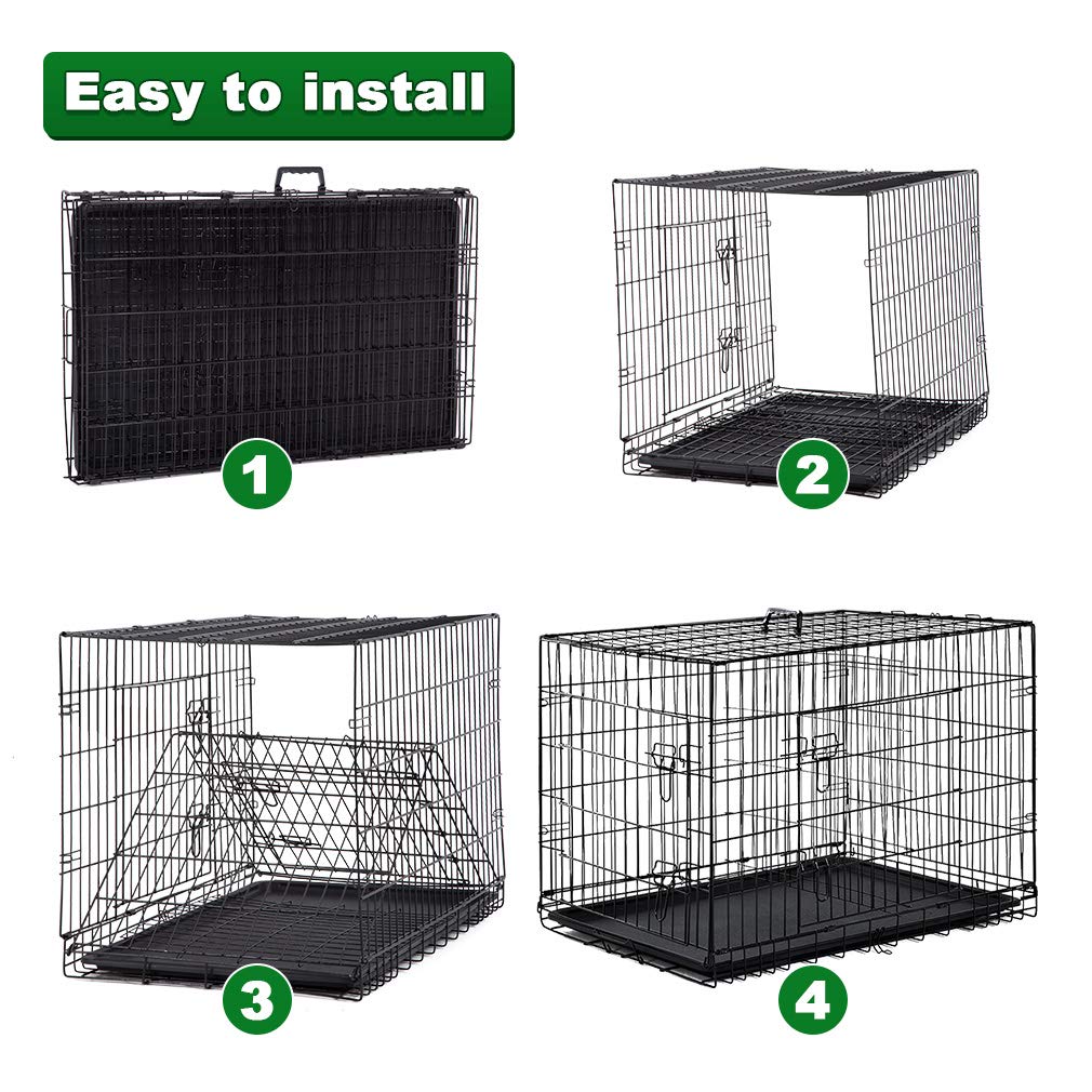 Bestpet 24,30,36,42,48 Inch Dog Crates For Large Dogs Folding Mental Wire Crates Dog Kennels Outdoor And Indoor Pet Dog Cage Cra