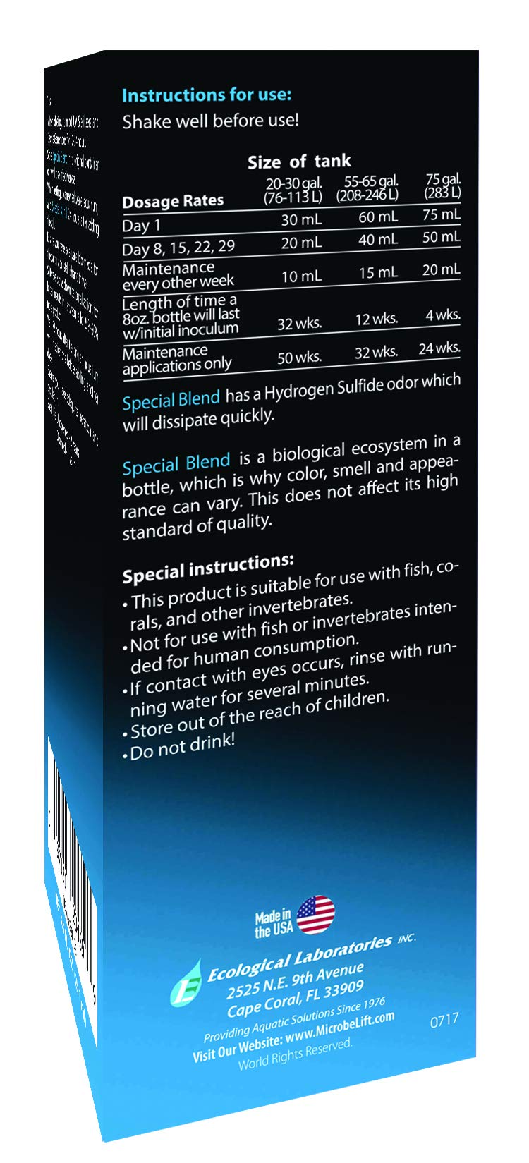 Ecological Laboratories Microbe-Lift Special Blend Aquarium Bacteria Size: 8.5 Oz.