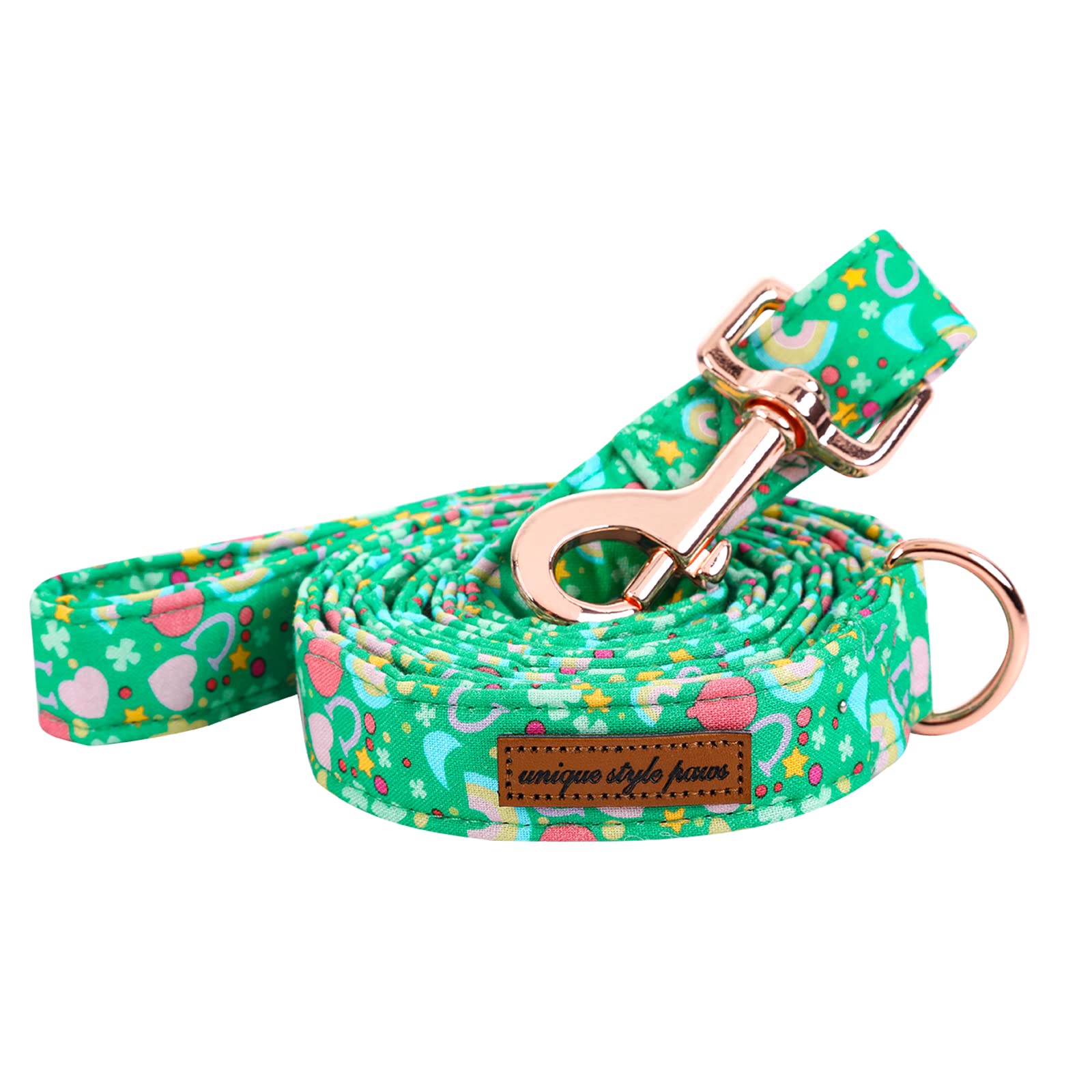 Unique Style Paws Dog Leash With Soft & Comfy Handle Durable Dog Traction Rope For St. Patrick'S Day Dogs And Cats-M