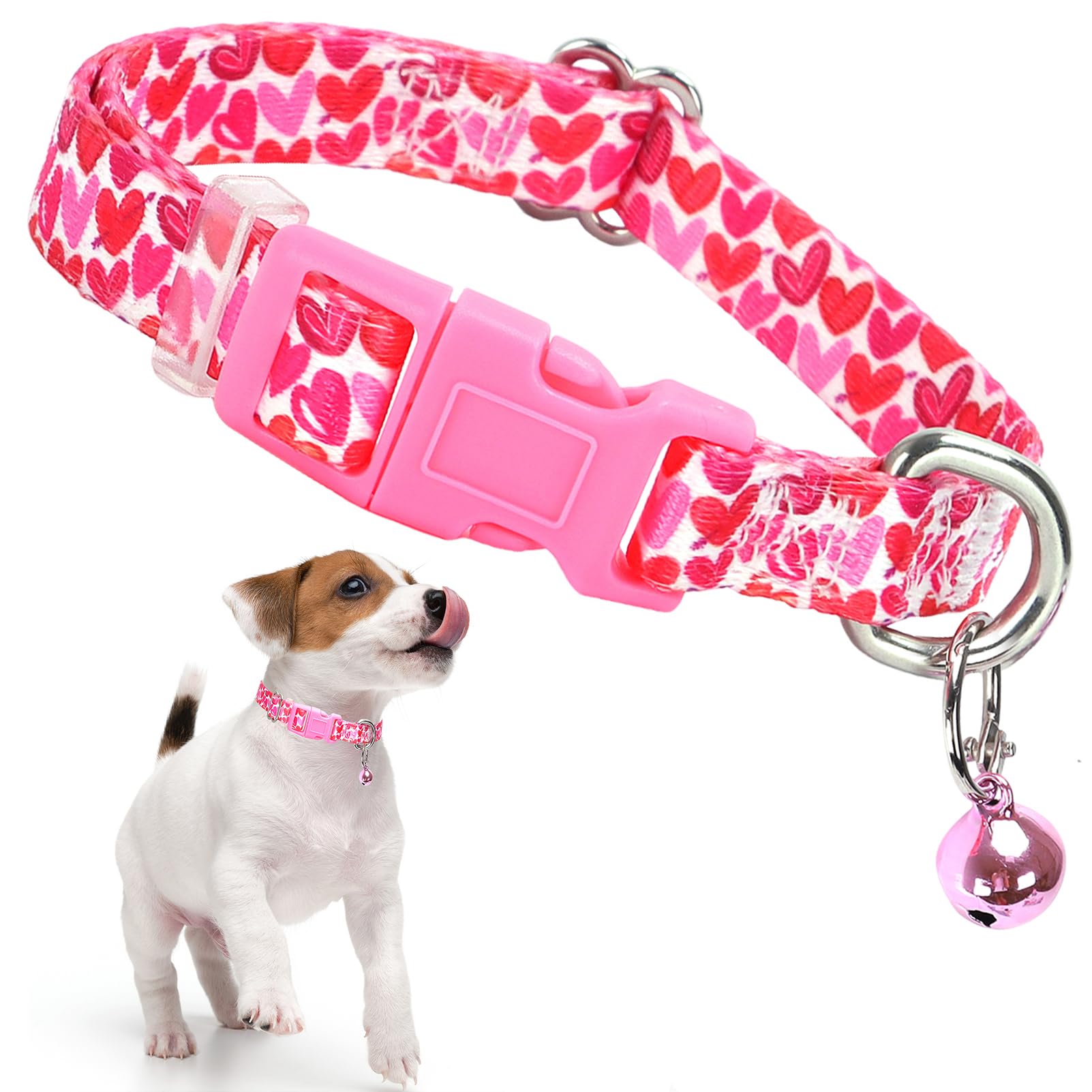 Xxs Dog Collar,Puppy Collars With Bells Pretty Flower Dog Collar For Xs Small Tiny Pet Female Dogs Kitten Xs