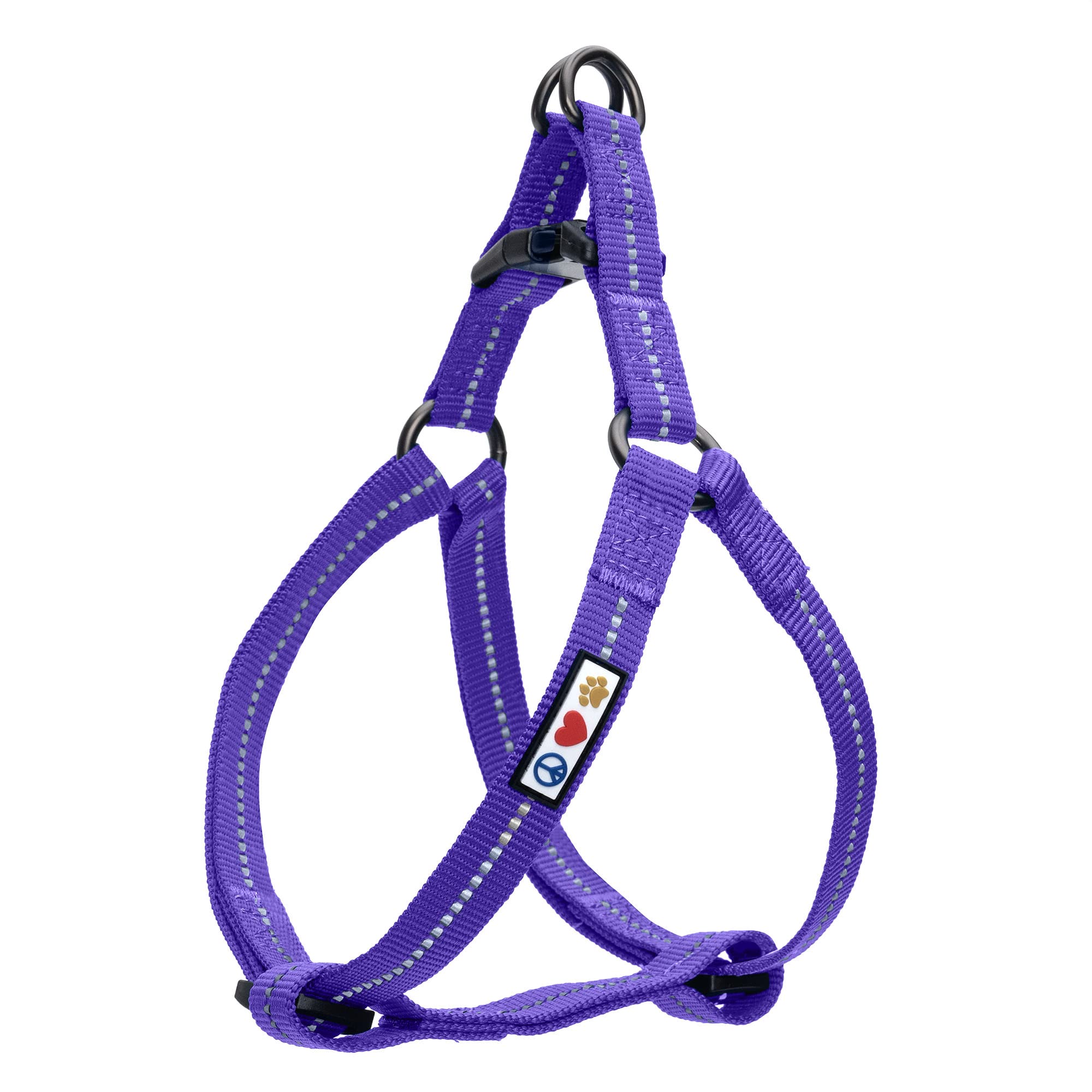 Pawtitas Recycled Dog Harness With Reflective Stitched A Puppy Harness Made From Plastic Bottles Collected From Oceans Large Pur