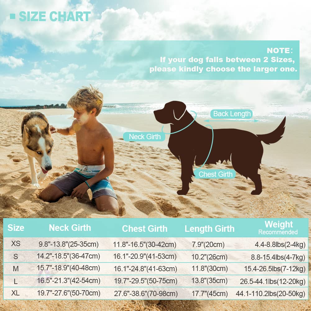 Emust Dog Life Vests, Dog Life Preserver For Swimming, Boat, Pool, Ripstop Pet Water Vest With High Buoyancy And Lift Handle For