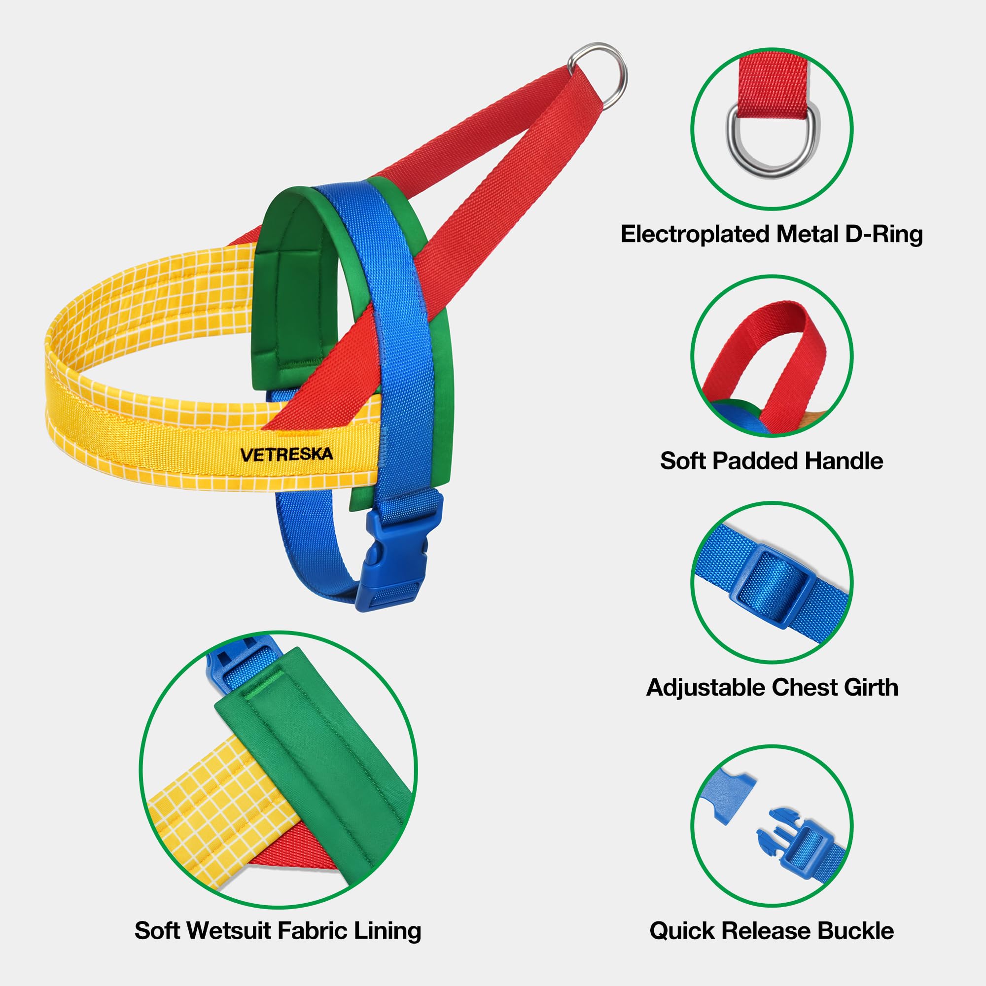 Vetreska Moma Dog Harness And Leash Set, Easy Walk Dog Harness For Small Medium Dogs, No Pull Puppy Harness For Walking And Trai