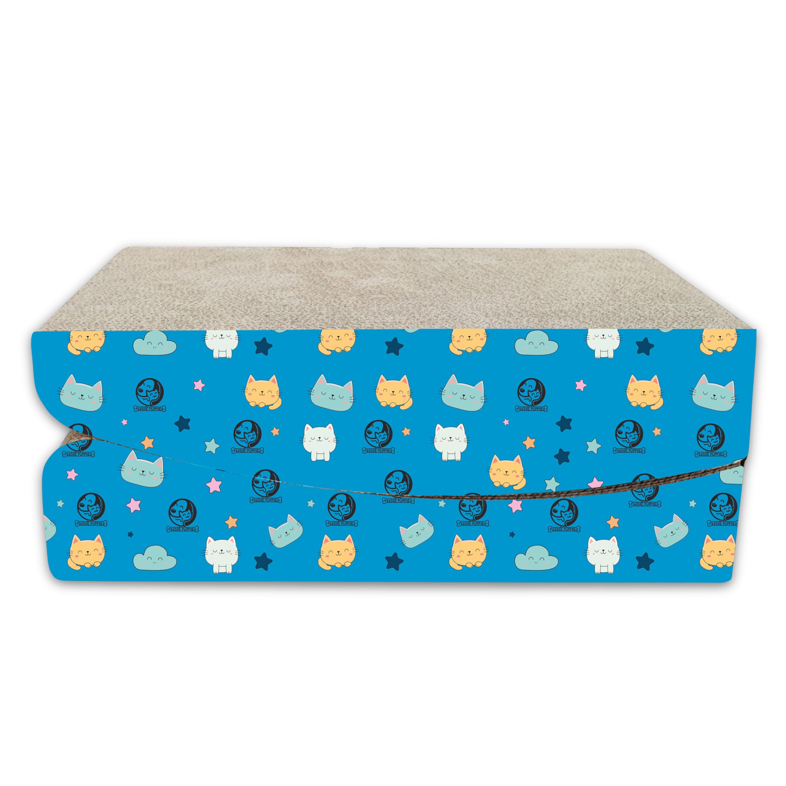 Foodie Puppies 2In1 Reversible Cat Scratcher Pad With Catnip For Cats & Kittens, (Folding Scratcher 41 X 23 X 15 Cm) | Corruga
