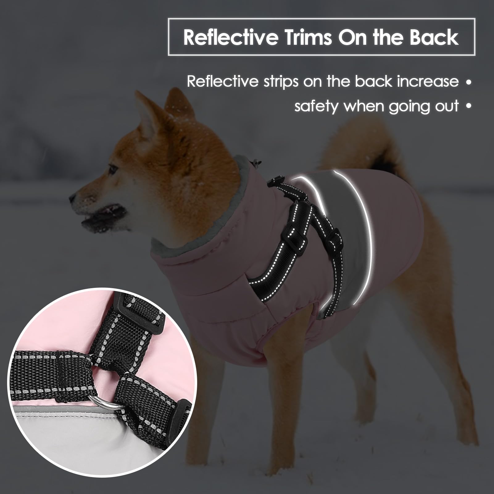 Sunfura Dog Coat, Xxxl Dog Jacket Winter With Harness Built In, Waterproof Pet Snow Jacket With Furry Collar For Chilly Day, Ref