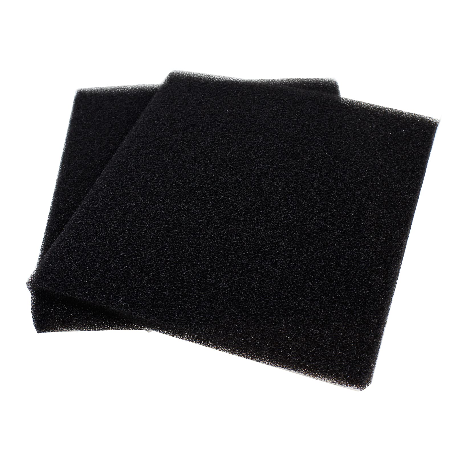 AQUANEAT 2 Pack Aquarium Bio Sponge Filter Media Pad Cut-to-Size Open Cell Foam Sheet for Fish Tank Sump (9  x 9  x 0.5 ) Black