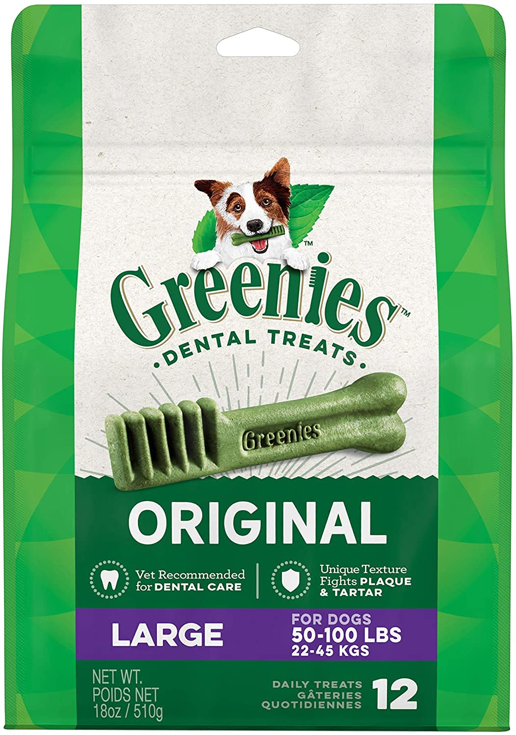 Greenies Mega Treat-Pak-Large Dog 18 Oz, Pack Of 3