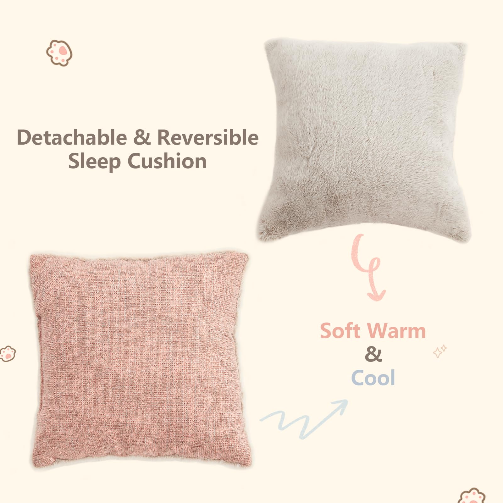 Windracing Cat Bed For Indoor Cats - Cats Cave Bed Cat House Cat Tent With Removable Washable Cushioned Pillow, Soft Kitten Beds