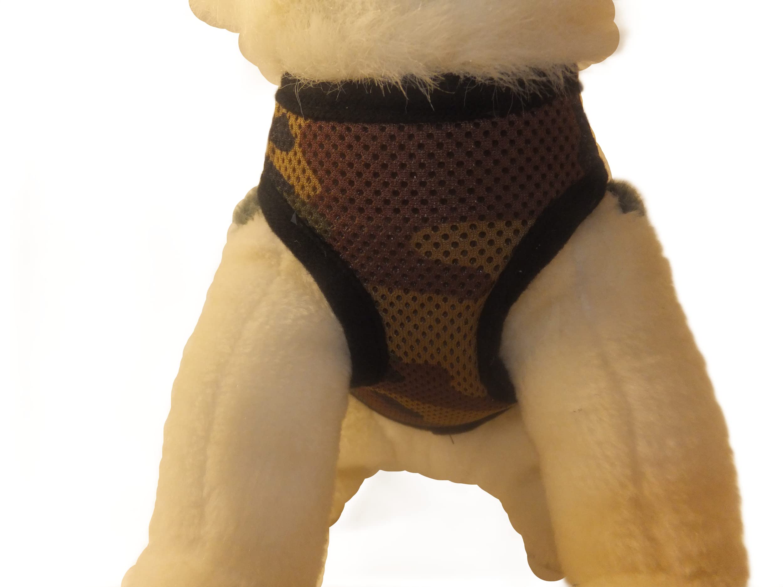 Snazzi Pet Soft Mesh Comfy Step In Dog Vest Harness Tiny Xs Small Dogs 2-16 Lbs Teacup Mini Toy Puppy (Camo, Xs 9.5'-11.5' 2-4 Lbs)
