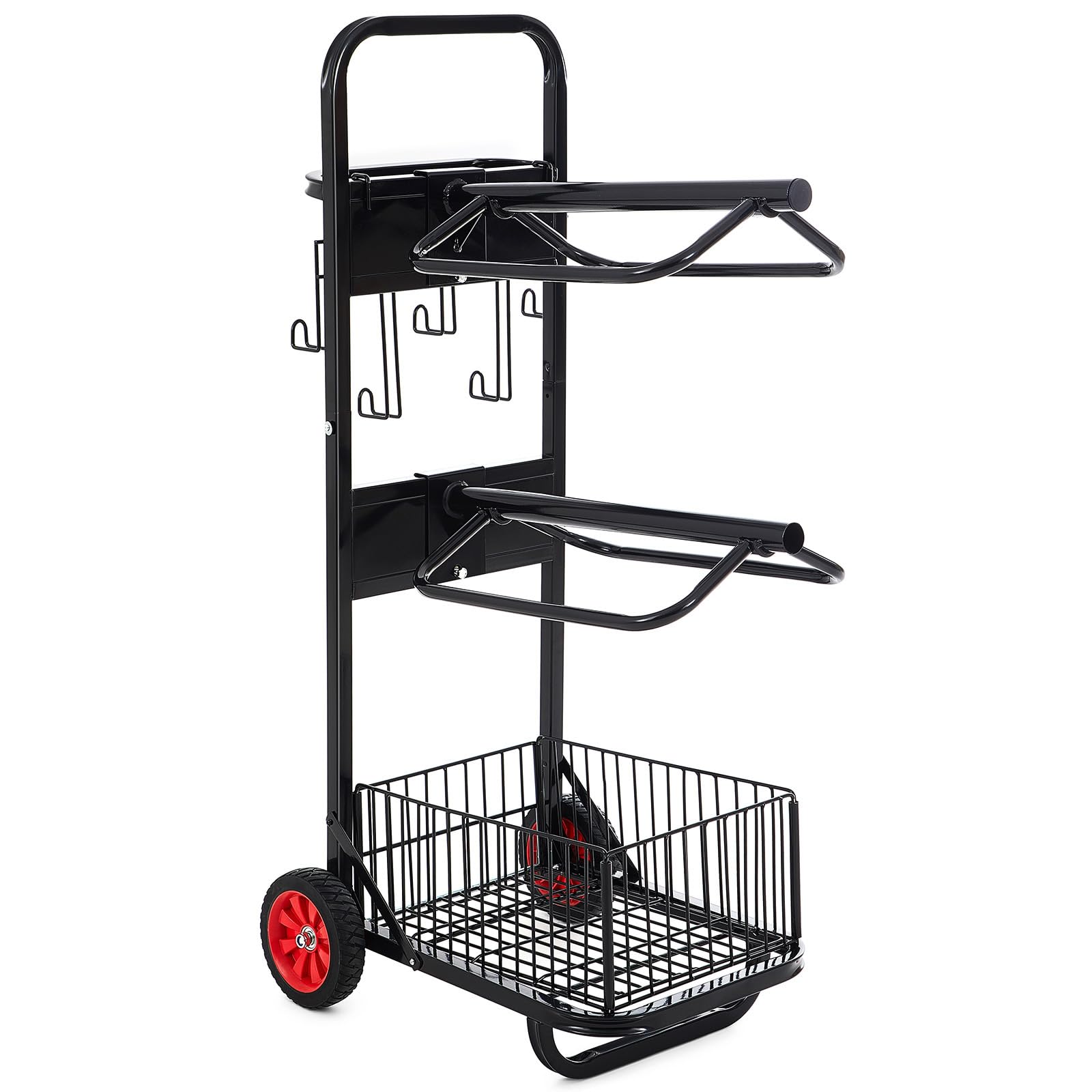 Daisyinner Rolling Saddle Cart With Wheel Saddle Rack Dolly Heavy Duty Horse Equipment Cart Foldable Horse Tack Cart For Storage