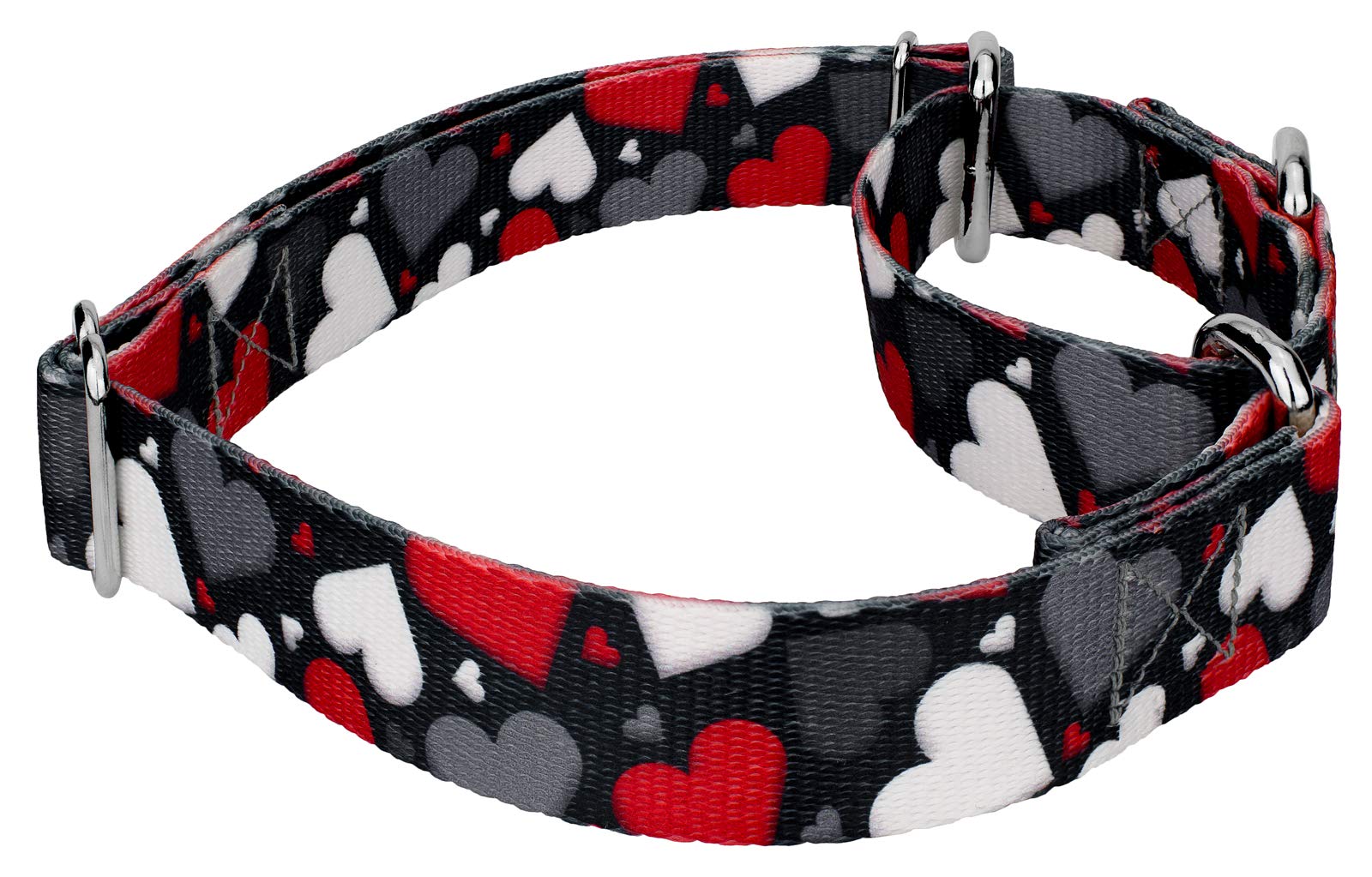 Country Brook Petz - Be Mine Martingale Dog Collar And Leash Limited Edition - Affection Collection Featuring Designs You'Ll Adore (1 Inch, Medium)