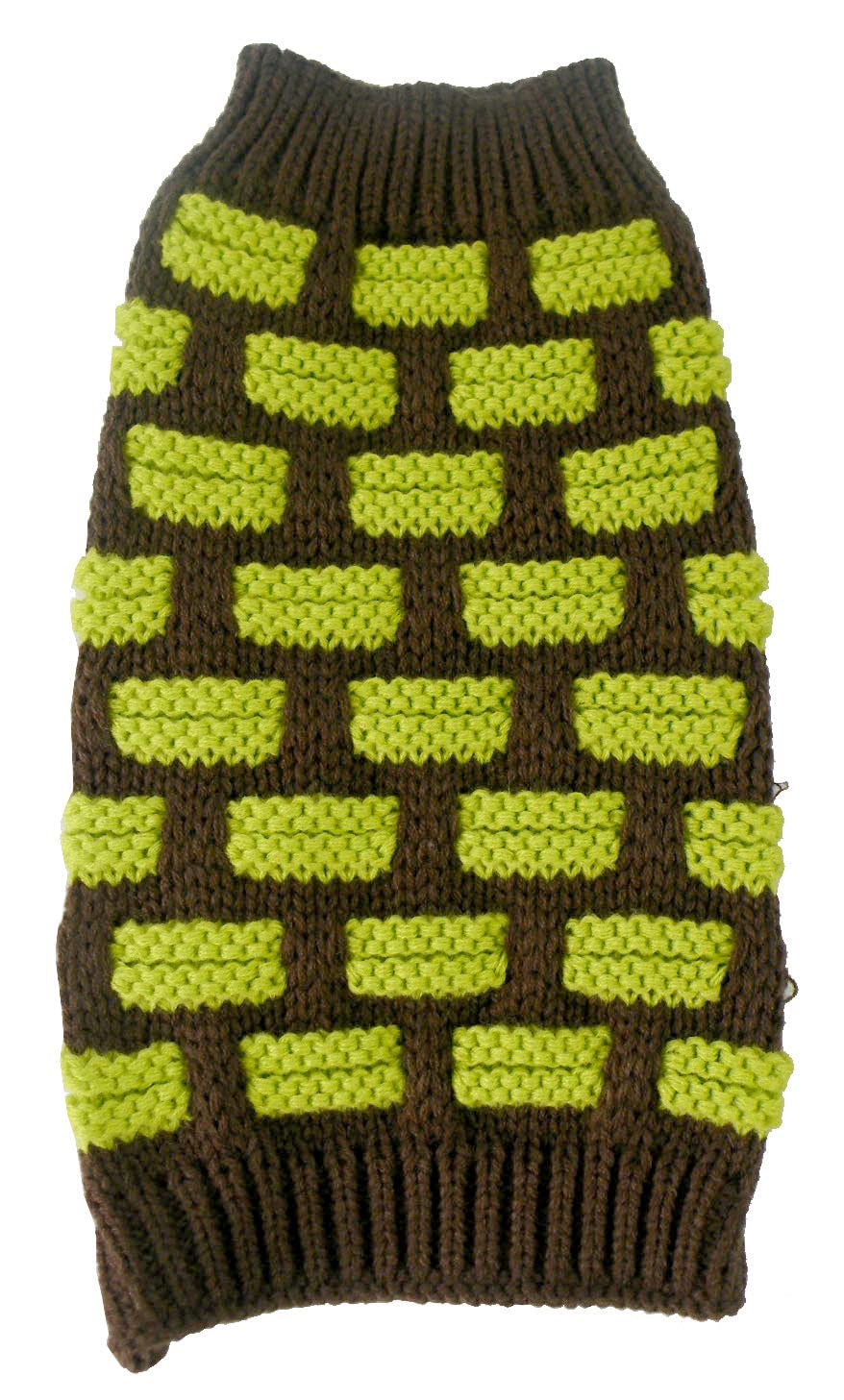 Pet Life  Weaved Fashion Pet Sweater - Designer Heavy Knitted Dog Sweater with Turtle Neck - Winter Dog Clothes Designed to Keep