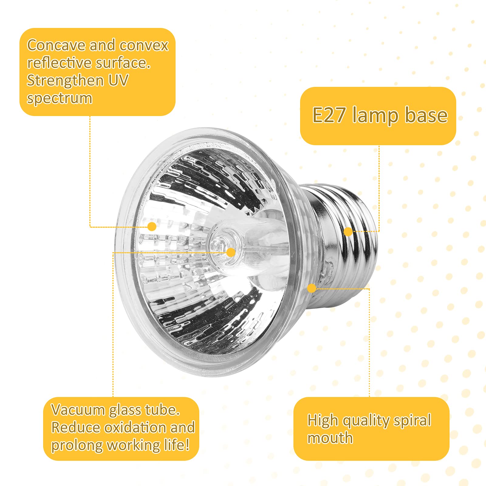 Dallfoll 2Pcs 25W / 50W Reptile Heat Lamp Turtle Heat Lamp Basking Lamp Heater Light Replacement Bulbs…