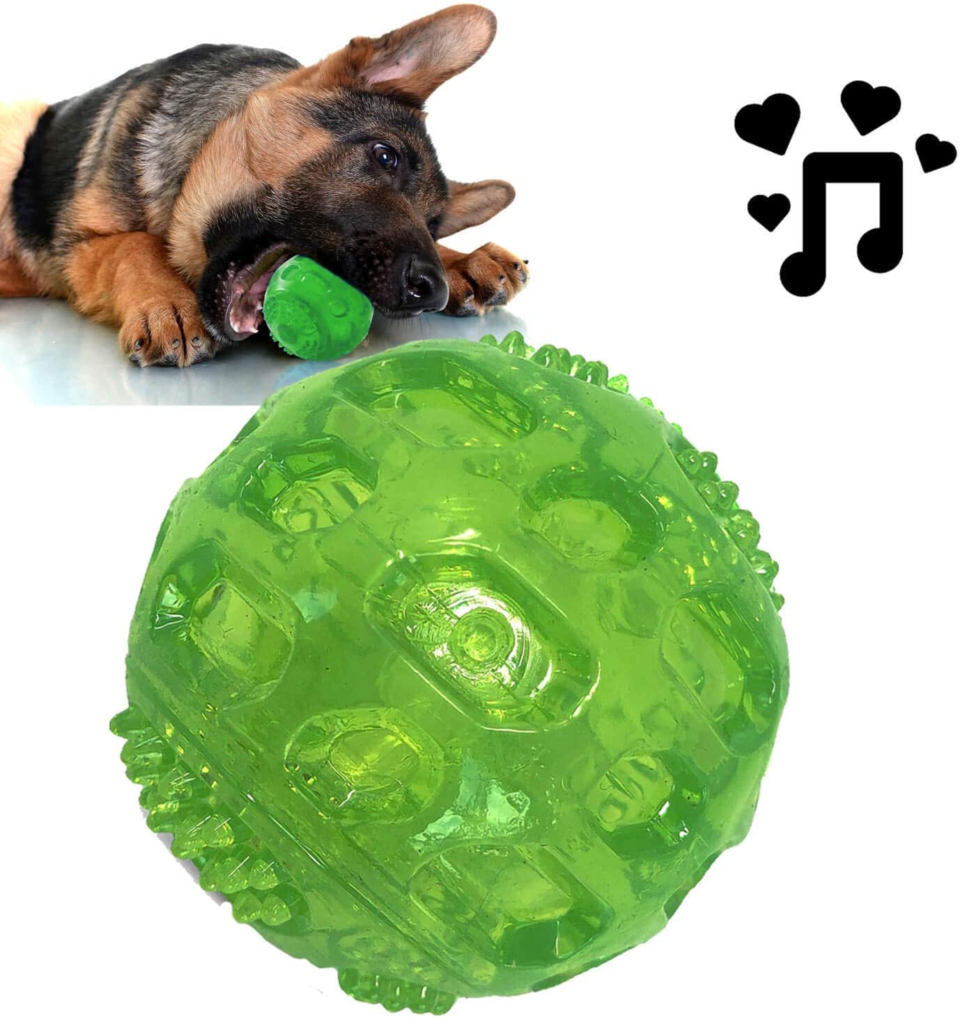 KUTKUT Dura Squeak Dog Ball Interactive Dog Toy that Float & Squeak for Playing, Fetching & Retrieving  Great Alternative to Tr