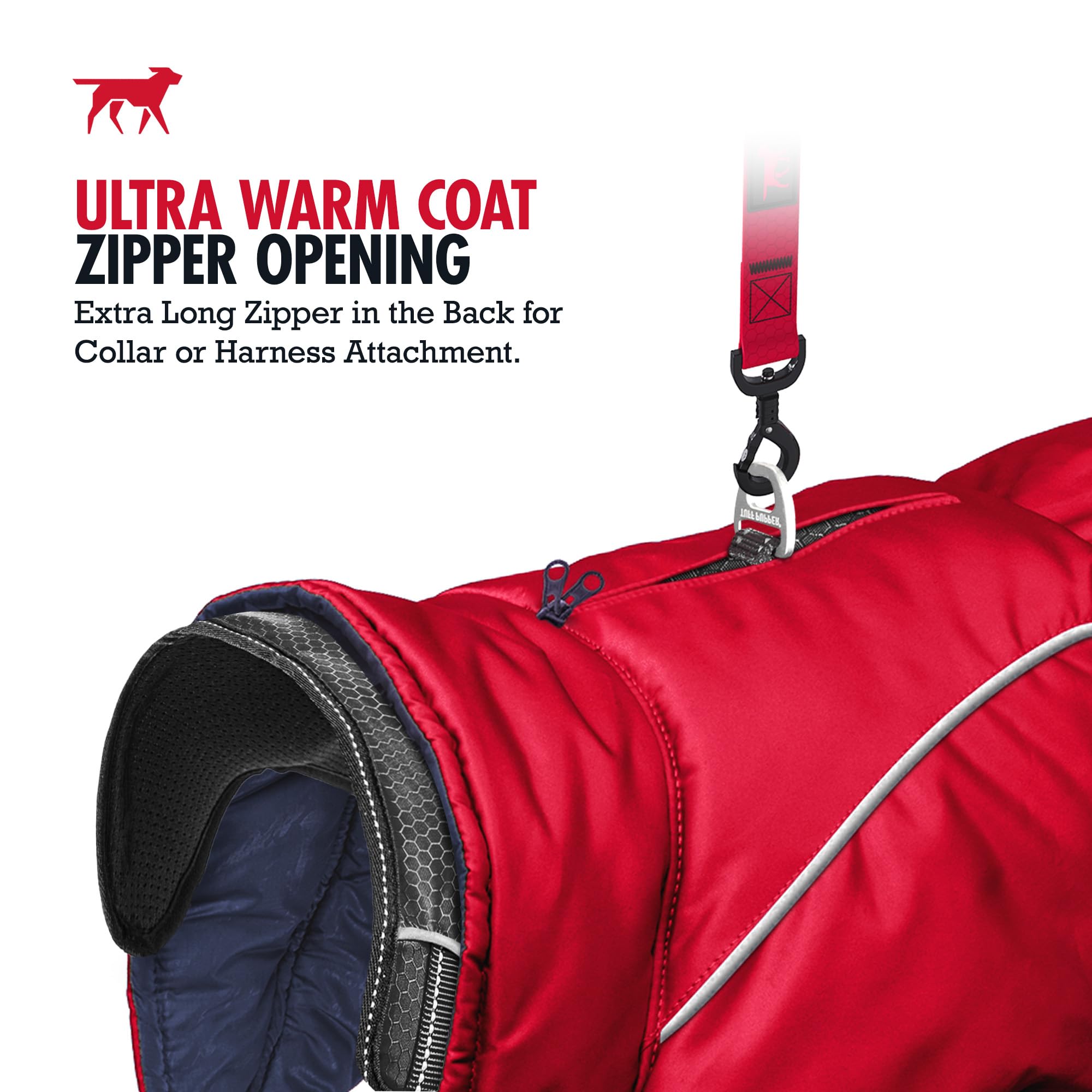 Tuff Pupper Insulated Winter Dog Coat | Waterproof Against Snow & Rain | Premium Padded Cold Weather Jacket | Reflective For Saf