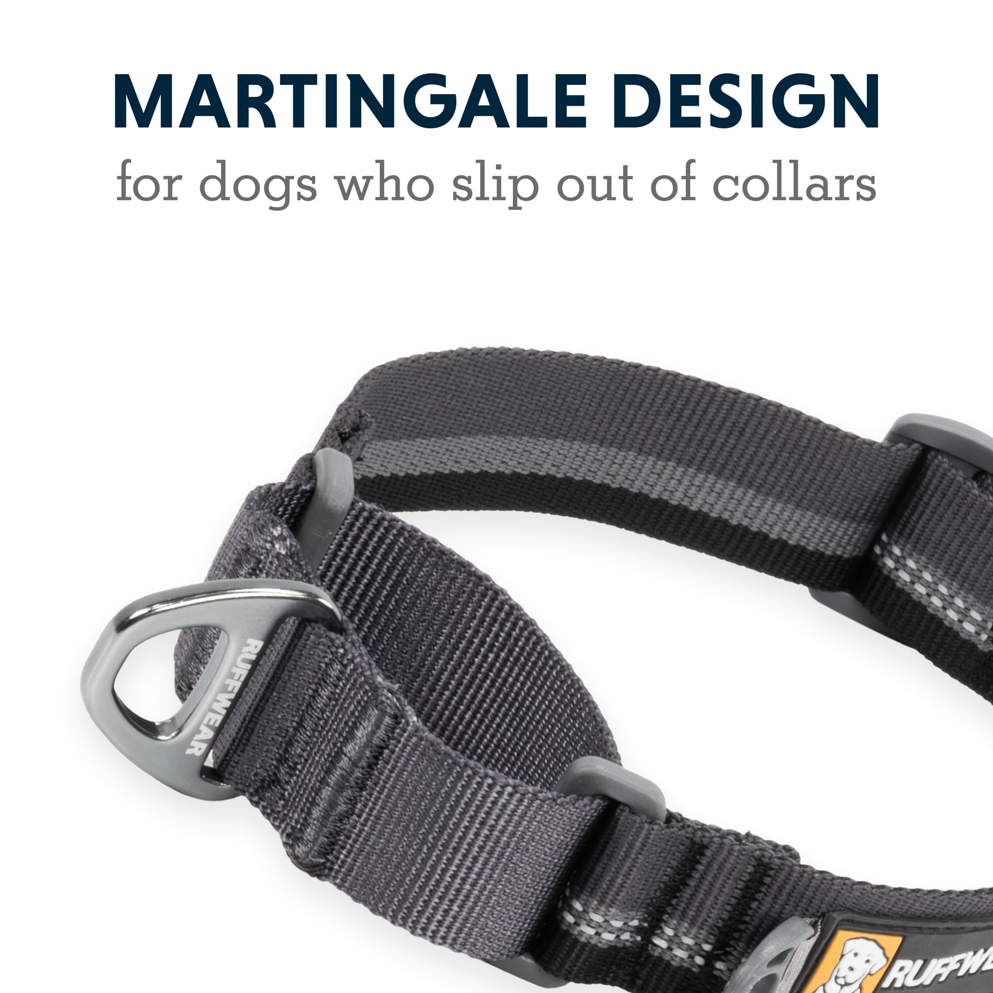 Ruffwear, Web Reaction Dog Collar, Martingale Collar for On-Leash Walking, Blue Pool, 14-17
