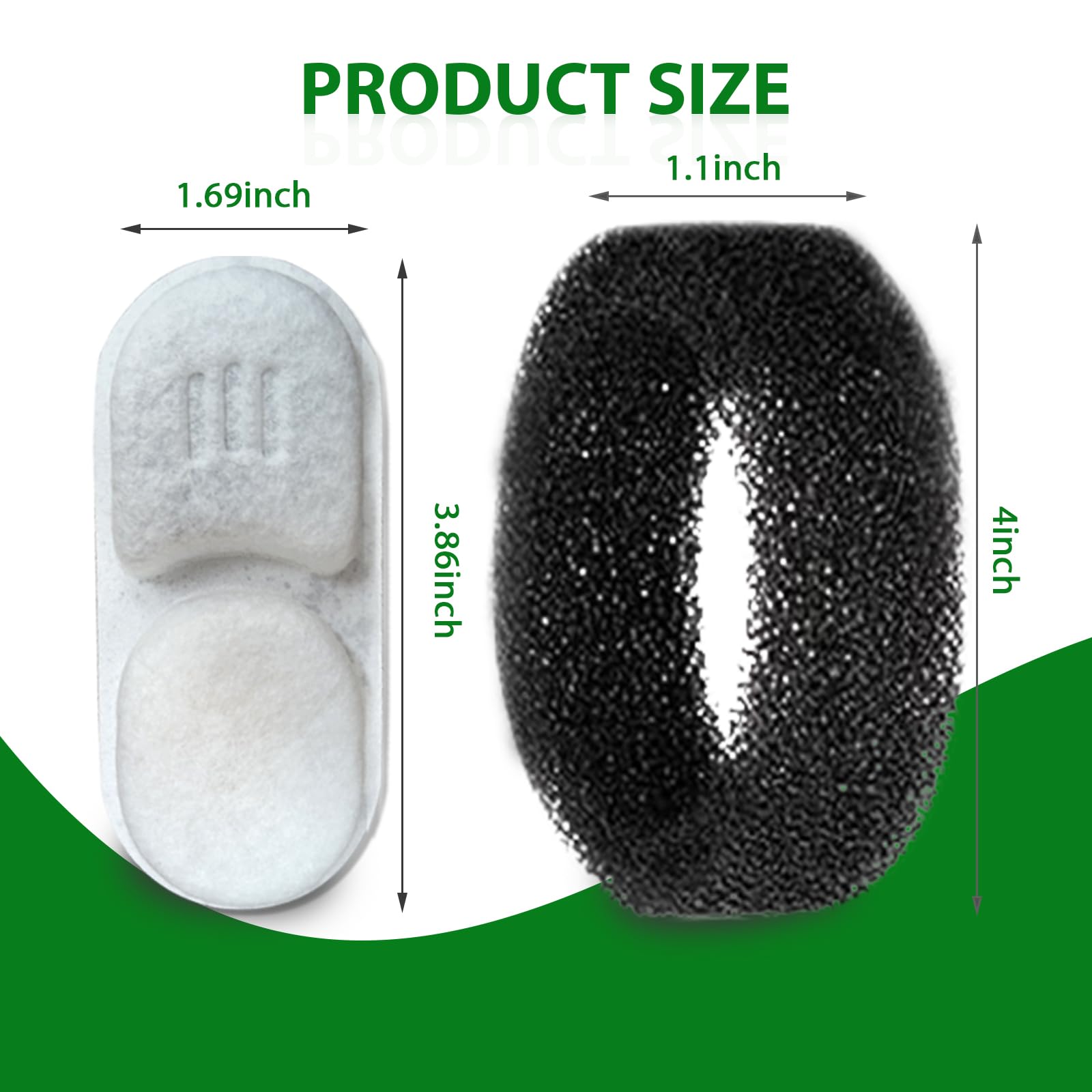 Cat Water Fountain Filters, Apauk 8 Pack Replacement Filters & Sponges,Only Applicable To Apfss-3201