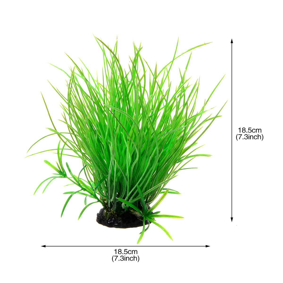 Saim Artificial Plastic Plant Decoration Long Leaf Grass Fish Tank Decor Aquarium Plants Ornament Green 1-Piece