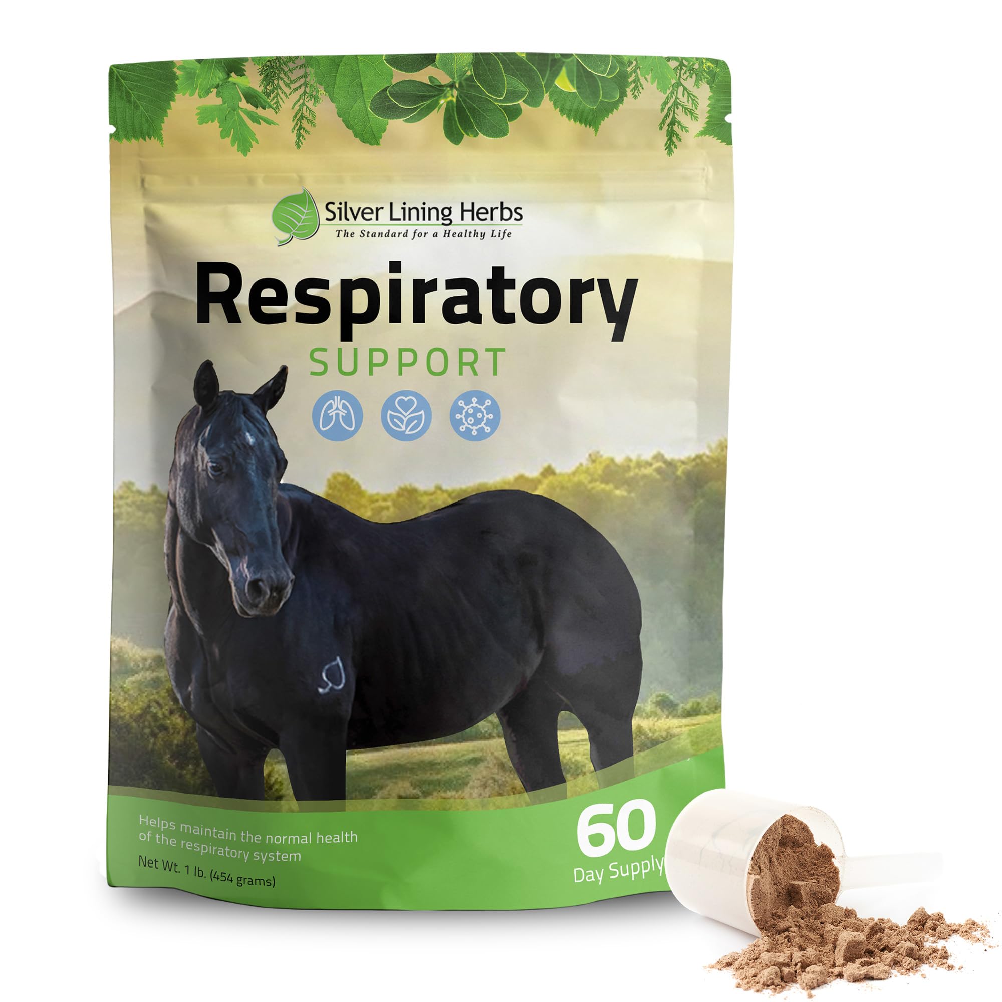 Silver Lining Herbs Respiratory Support Supplement for Horses - Horse Supplements for Lung Cleanse & Respiratory Health - Great 