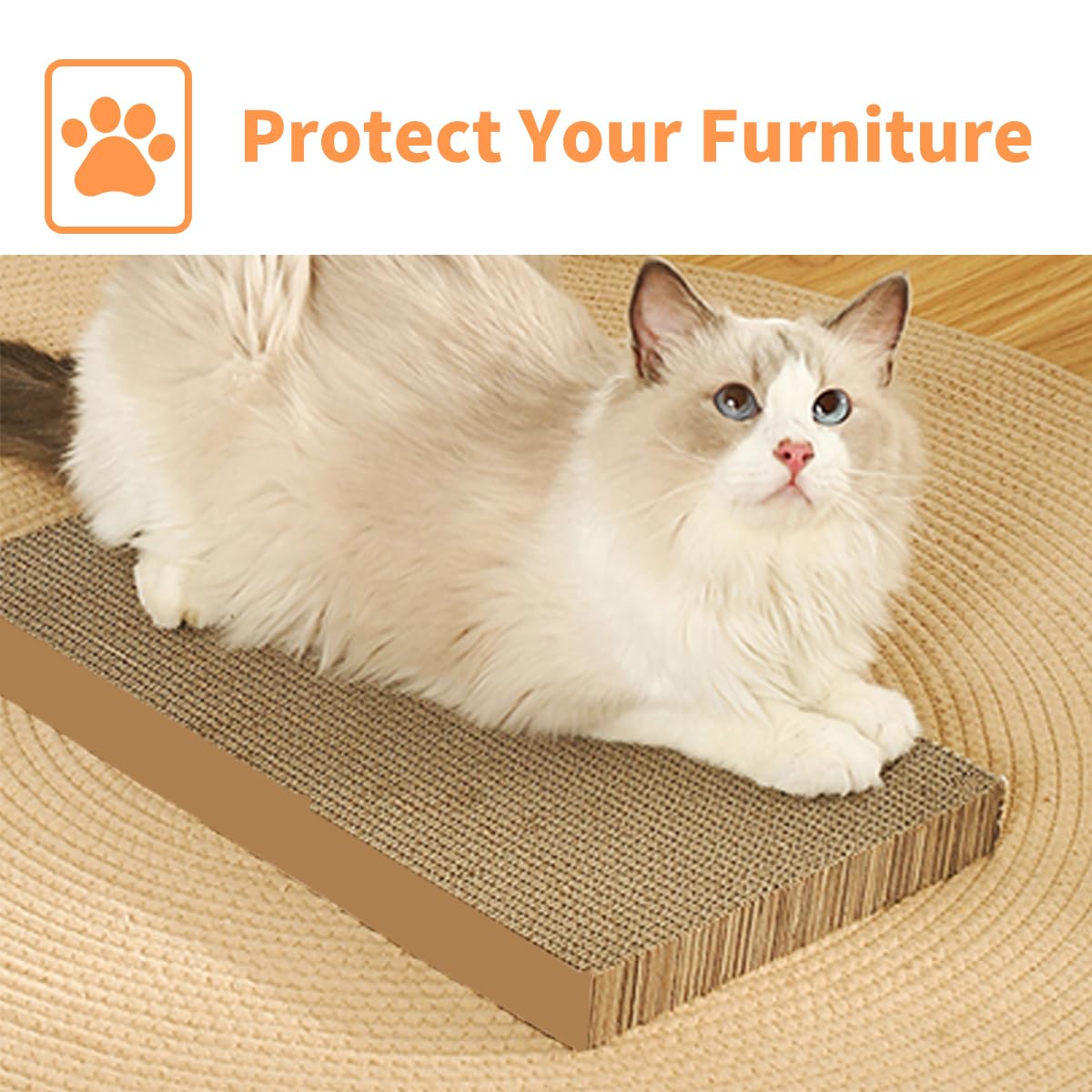 Agym Cat Scratcher Cardboard Box For Indoor Cats 5 Packs In 1, Cat Scratching Pad Cardboard Box For Indoor Cats And Kitten, Large Size Cat Scratch Pad Board Easy For Cats To Scratch