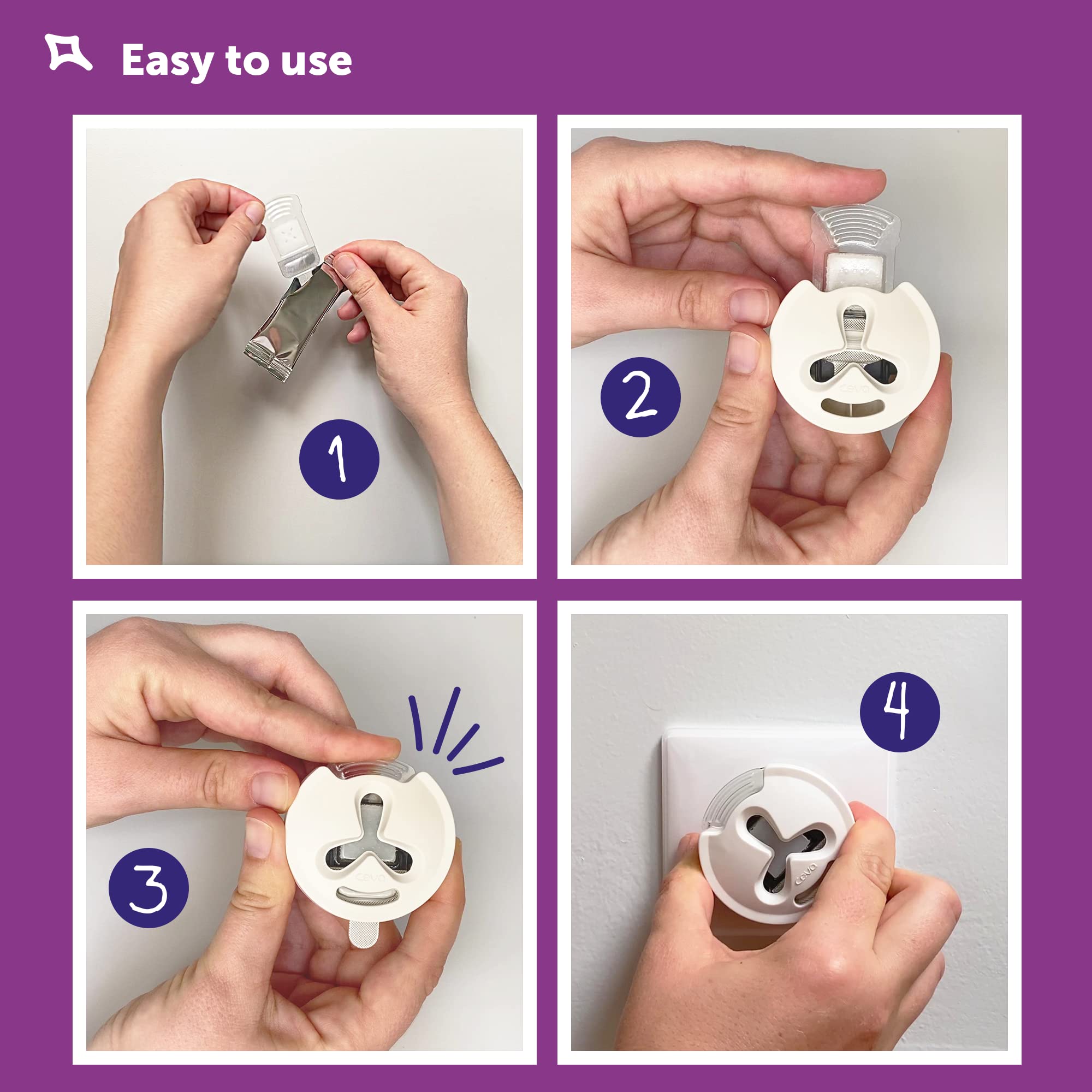 FELIWAY® Cat Calming Pheromone Refills, 3-Pack, 7 Days, Purple, Model E81820B, Ethylene Vinyl Acetate