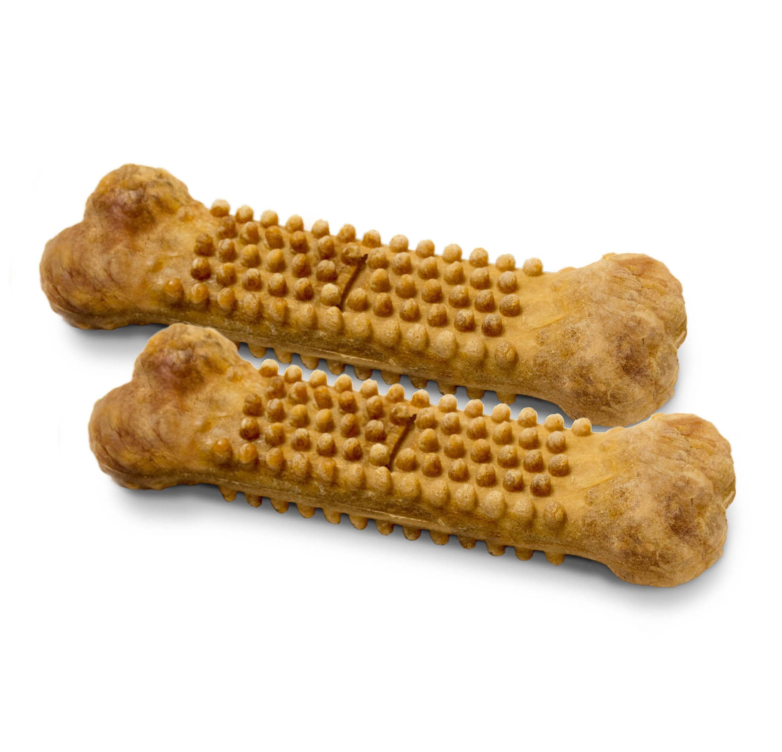 Nylabone Nubz Peanut Butter Dog Chew Treats - Breath Freshener, Dental Chews for Large Dogs, 2.1 lb, Made in USA (18 Count)