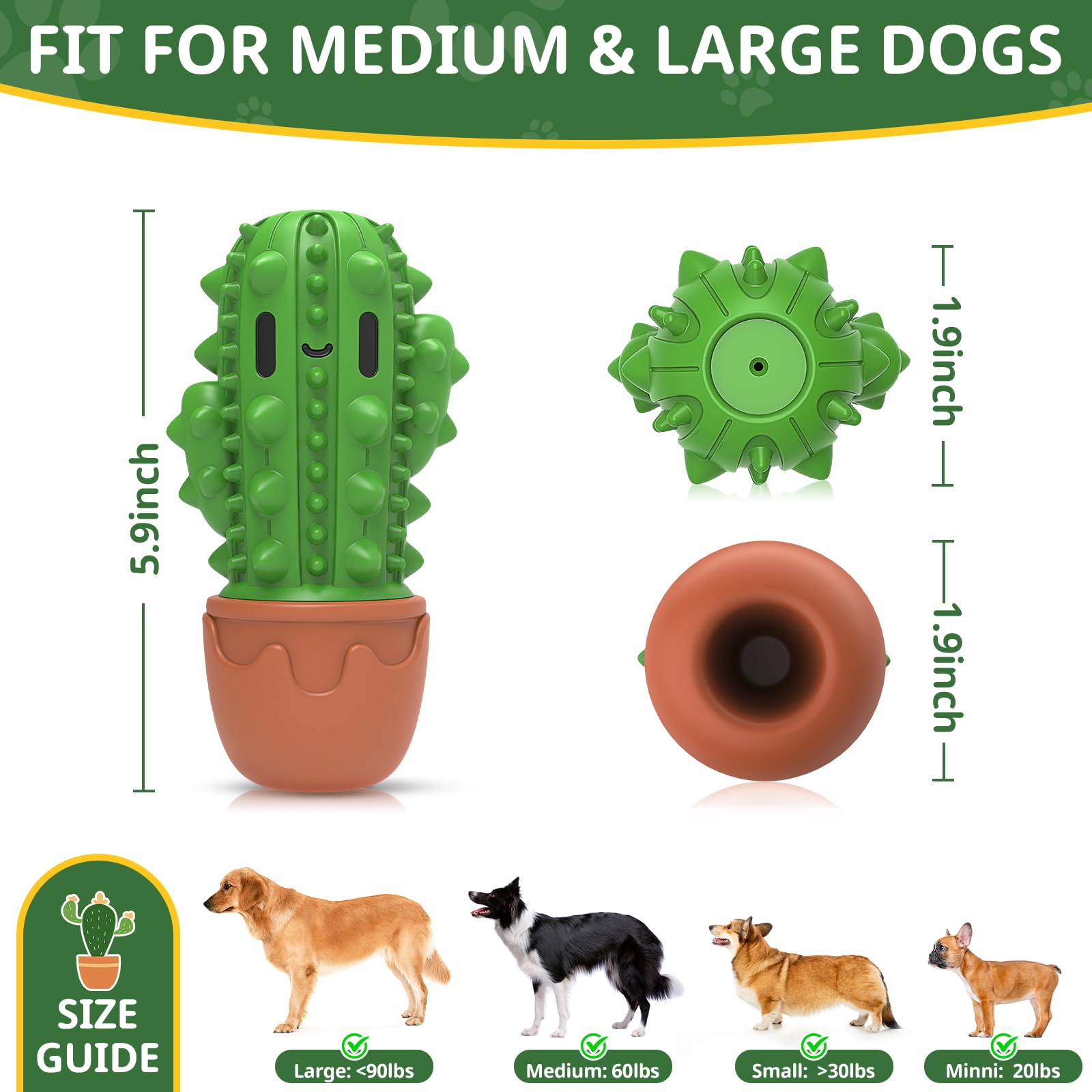 Pamlulu Dog Chew Toys Toothbrush Stick Teeth Cleaning Brush Dental For Medium Large Dog, Puppy Christmas,Easter Birthday Gifts,O