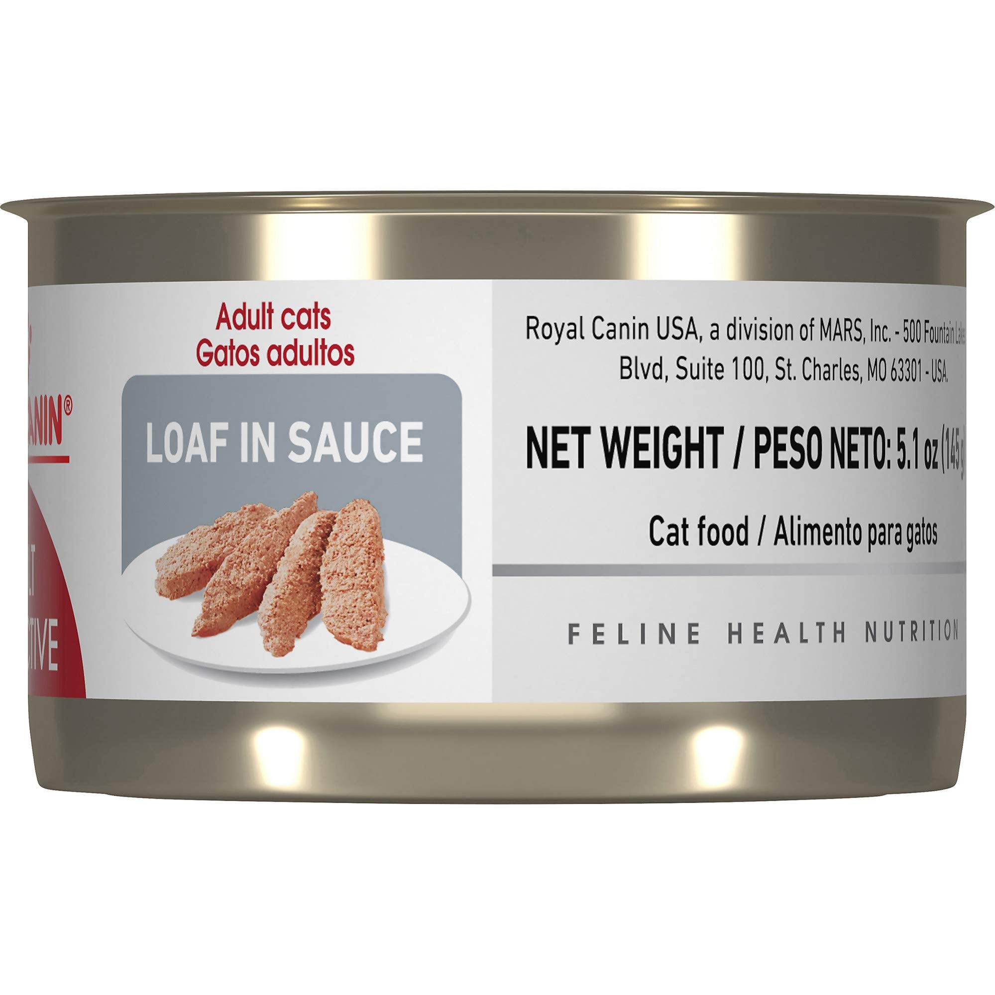 Royal Canin Feline Health Nutrition Adult Instinctive Loaf in Sauce Canned Cat Food, 5.1 oz can (24-count)